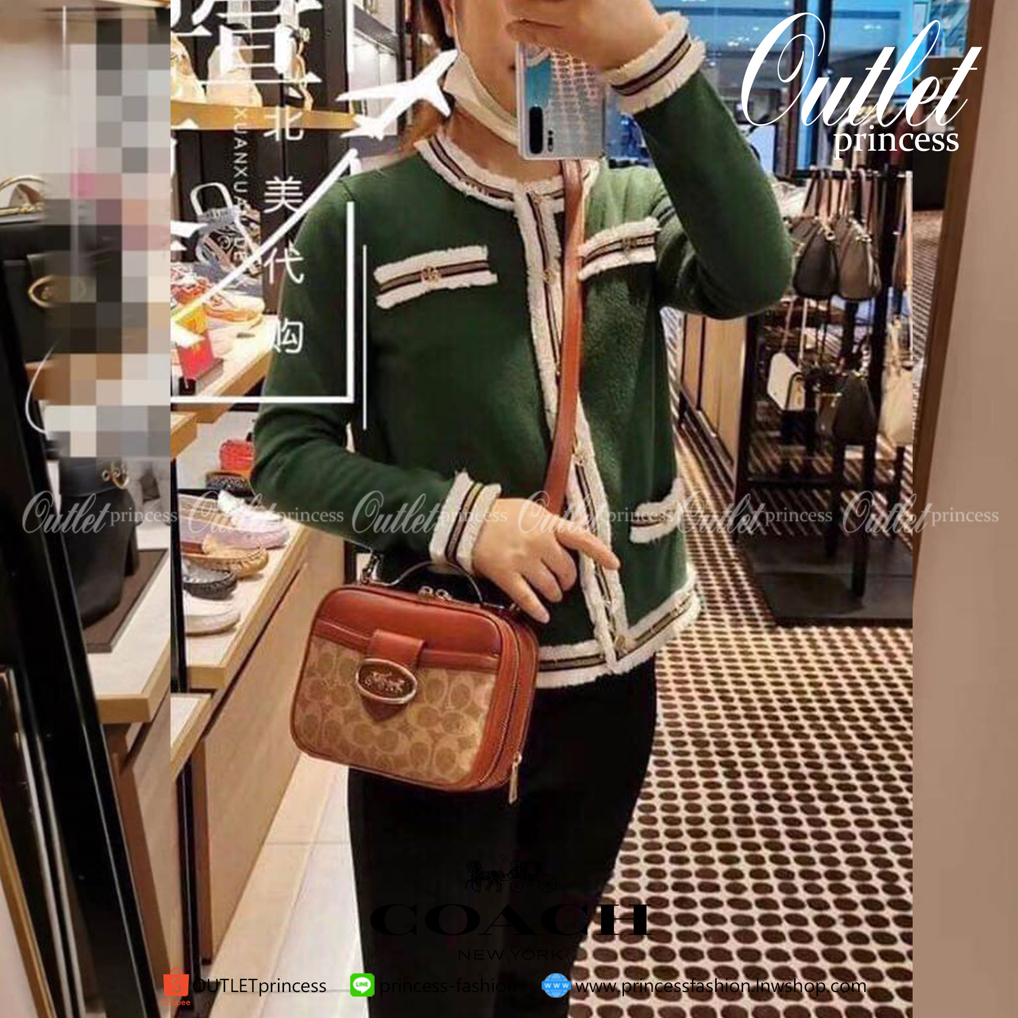 Coach RILEY LUNCHBOX BAG IN COLORBLOCK SIGNATURE CANVAS