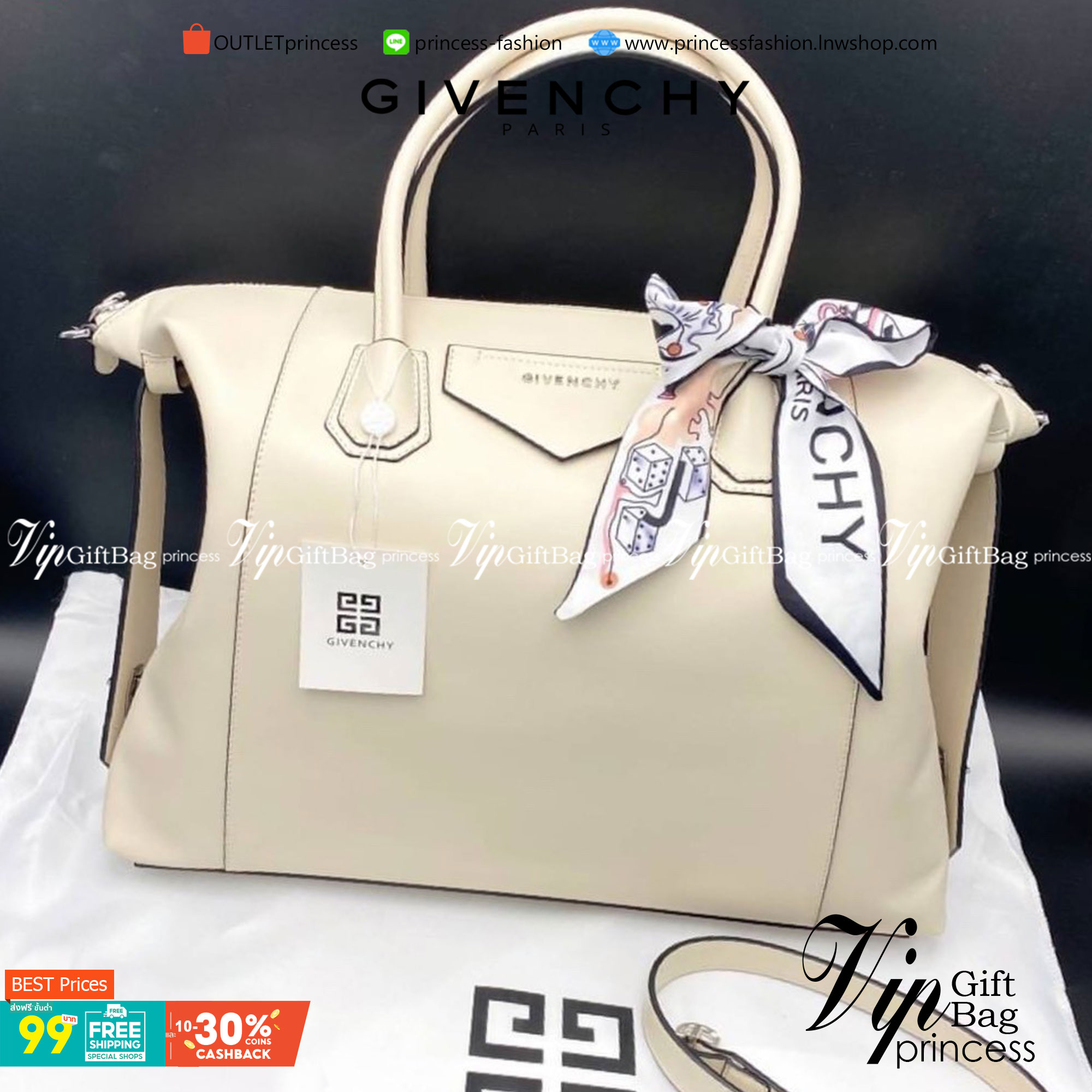 GIVENCHY Antigona Soft leather tote bag ฟรีผ้าผูก!! กระเป๋าสะพายข้าง ทรงสวยมากค่ะ มี 2 ขนาด รุ่นยอดนิยมดาราเซเลปใช้กันเพียบ งานจริงสวยหรูดูแพงมากนะค้าา ราคานี้คุ้มที่สุด มีมารอบนี้ 6 สี 2 ขนาด เลือกให้ปังไปเลยค่าาา