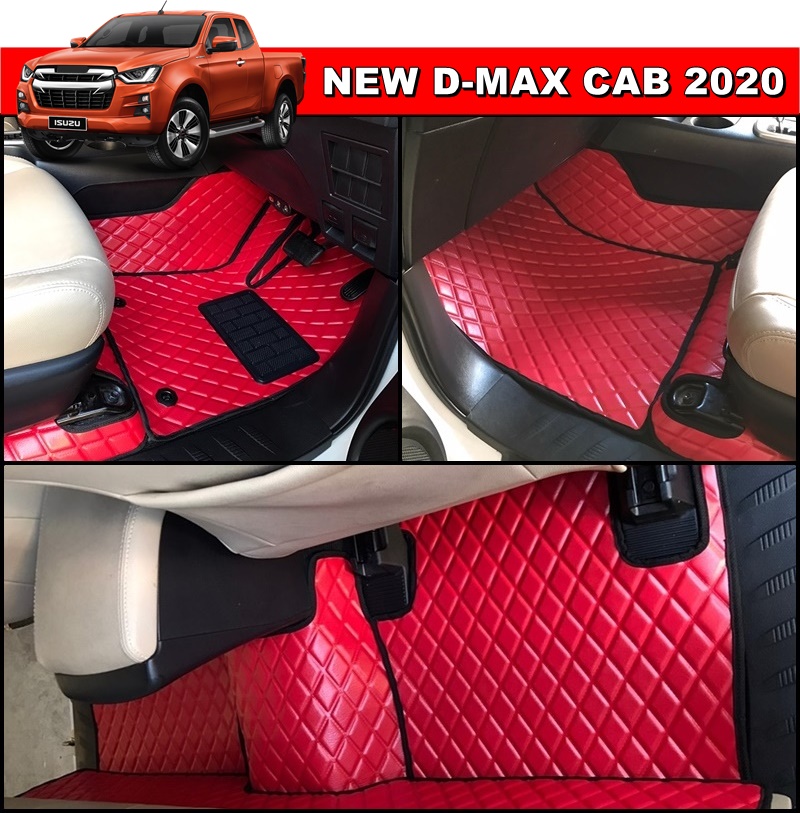 พรมปูพื้นรถยนต์ ISUZU D-MAX CAB 2020 ลายDIAMOND เต็มคัน