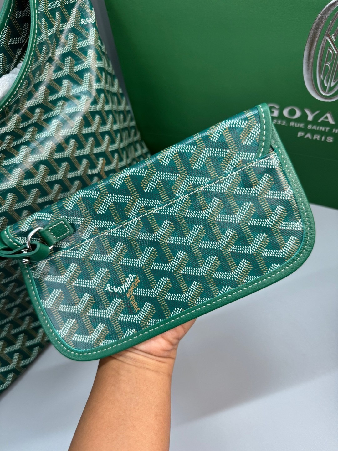 GOYARD Boheme Hobo Heart Shape Bag / GOYARD Tote Bag กระเป๋าทรงโท้ทใบใหญ่ หนังแท้สวยเป๊ะ เกรดท็อปออริ สลับแท้ 1:1 เกรดดีสุด ใช้ต่างประเทศได้ ผ่านทุก ตม.