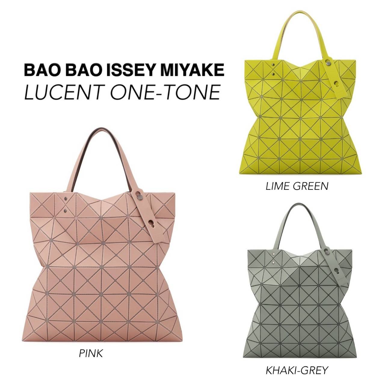 BAO BAO ISSEY MIYAKE LUCENT ONE-TONE กระเป๋าสะพายไหล่ ทรงโท้ท ใบใหญ่สวยมาก ปรับได้หลายทรงตามเอกลักษณ์เฉพาะของแบรนด์นี้ วัสดุ 100% POLYESTER PARTLY: SYMYHETIC LEATHER ด้านในใส่ของได้เยอะมาก ใส่ไอแพด สมุดโน้ตได้สบายเลย วัยทำงานหรือวัยนักศึกษา อย่างน้อยต้องม