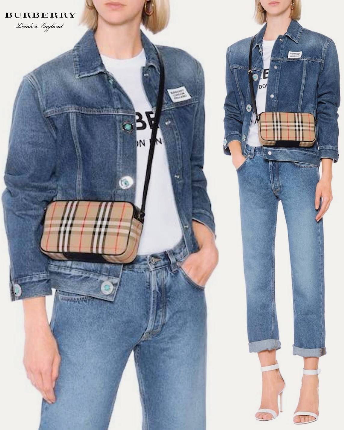 พรีเมี่ยมกิ๊ฟแท้ 100% 】BURBERRY FRAGRANCES VINTAGE CROSSBODY BAG VIP GiFT WITH PURCHASE (GWP) พรีเมี่ยมกิ๊ฟ Limited Edition จากเคาน์เตอร์ BURBERRY FRAGRANCES หนังลาย Burberry Vintage Signature เรียบหรูสุดคลาสสิค