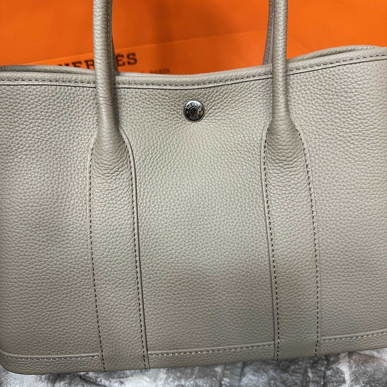 HERMES Garden Party 30 bag กระเป๋าทรงโท้ทแบรนด์หรู เอกลักษณ์ของความสง่างาม เกรดออริ สลับแท้ 1:1 ใช้งานต่างประเทศได้