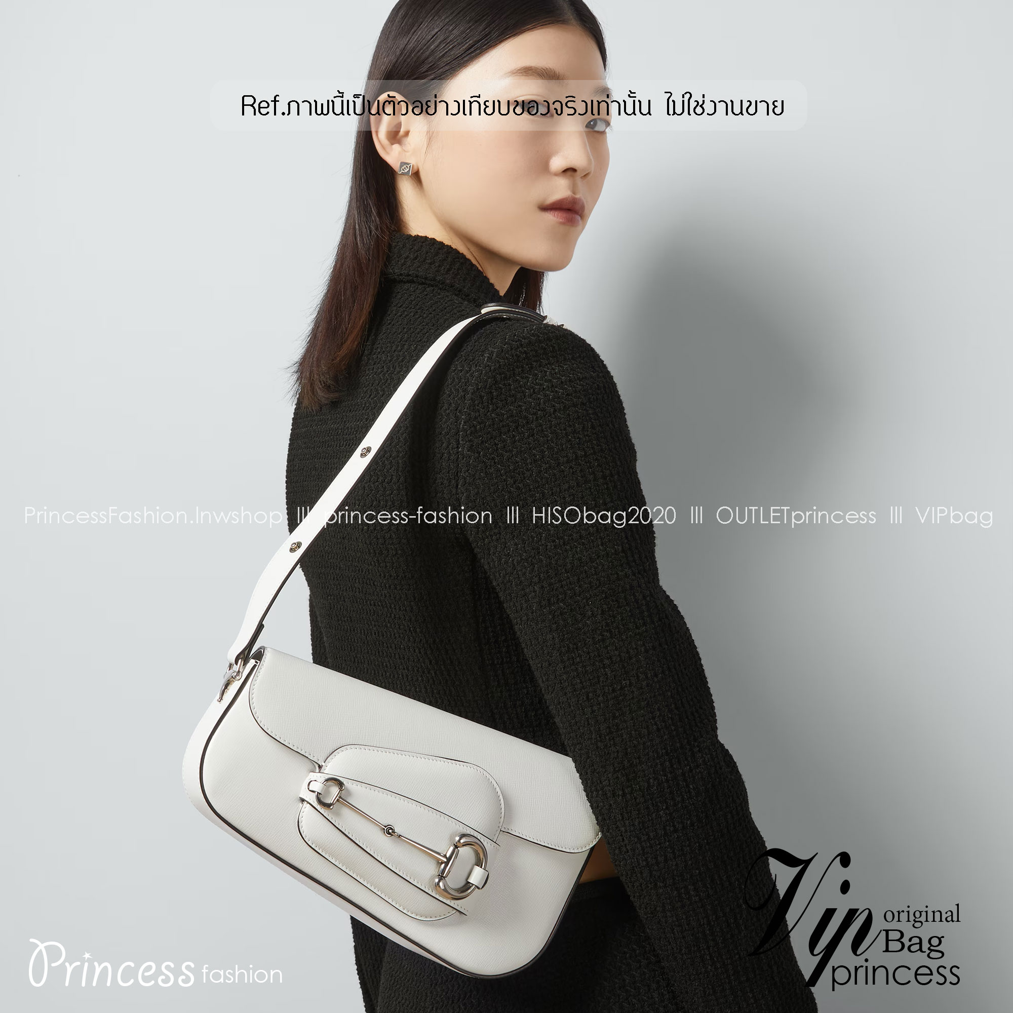 10" GUCCI HORSEBIT 1955 SMALL SHOULDER BAG by an asymmetrical shape กระเป๋าสะพายไหล่ดีไซส์รูปทรงร่วมสมัย