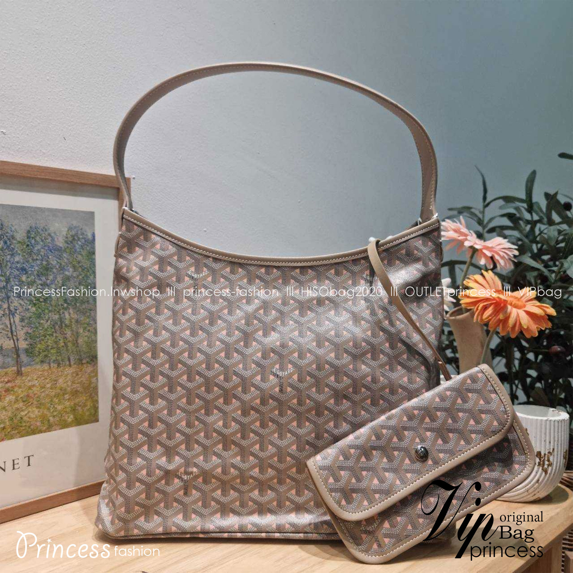 GOYARD BOHEME HOBO BAG กระเป๋าโฮโบใบใหญ่ พร้อมใบลูก มาในสีลิมิเต็ดรุ่นที่ตามหา สวยเด่นเป็นเอกลักษณ์ด้วยลวดลายตัว Y เต็มผืน