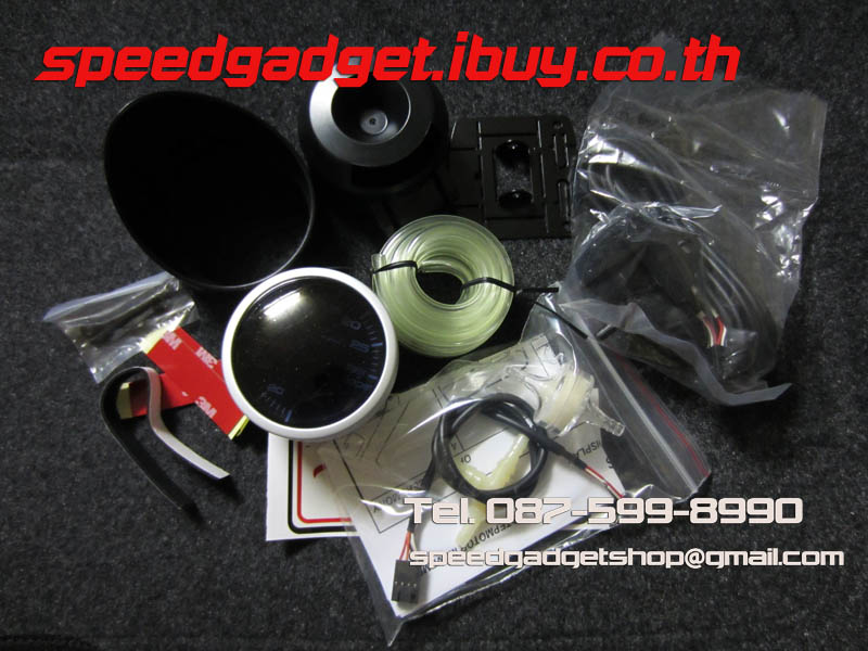 เกจวัดบูสต์ เทอร์โบ หน้ามืด 60 mm [Dual digit]