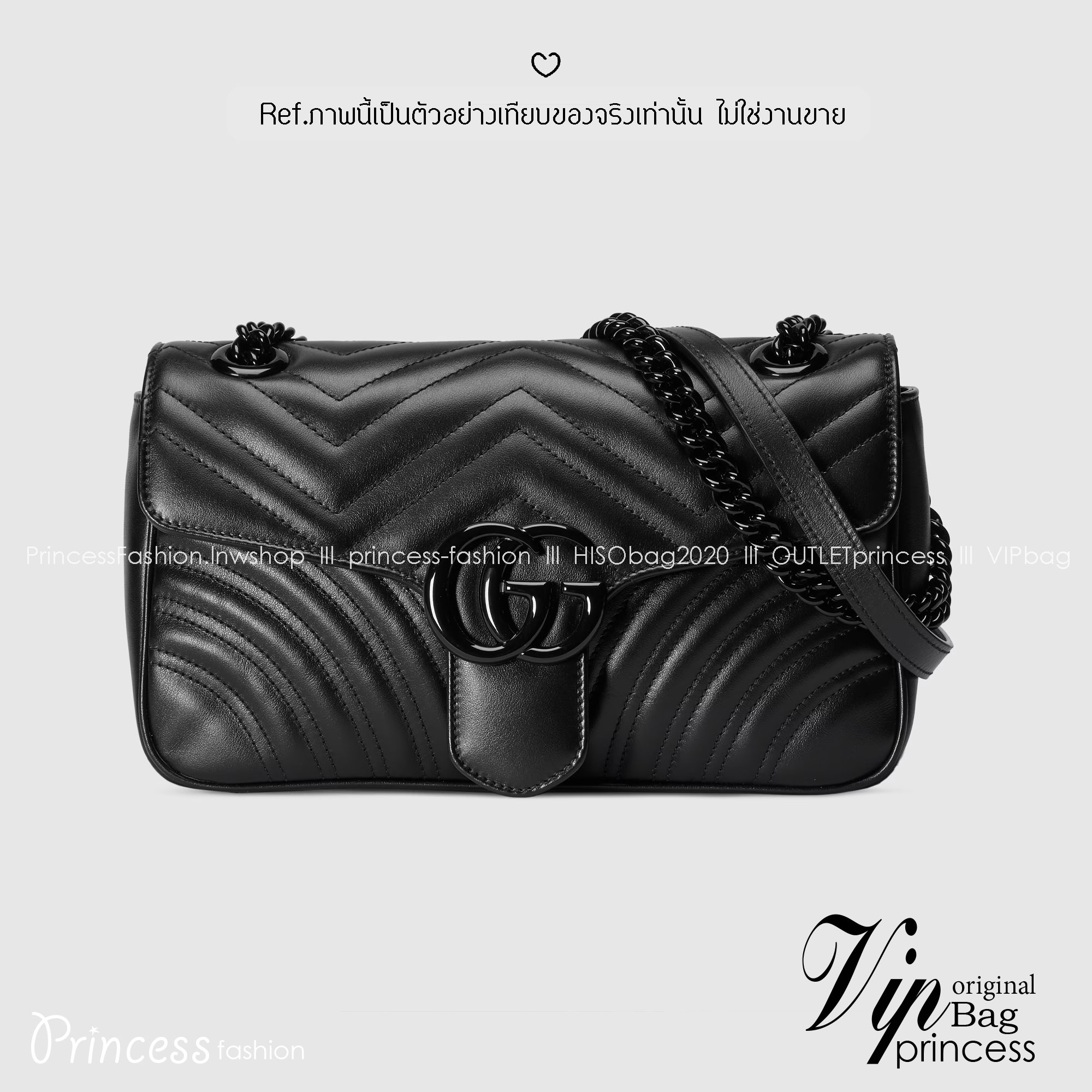 GUCCI GG Marmont medium shoulder bag 🖤 กระเป๋าสะพายข้างรุ่นคลาสสิค ดีไซน์ใหม่ อะไหล่ดำ สะพายขับผิว ดูแพง อัพลุคได้สบายๆ เปิด-ปิดด้วยตัวกดล็อคแน่นหนา ด้านหลังดีไซน์รูปหัวใจ