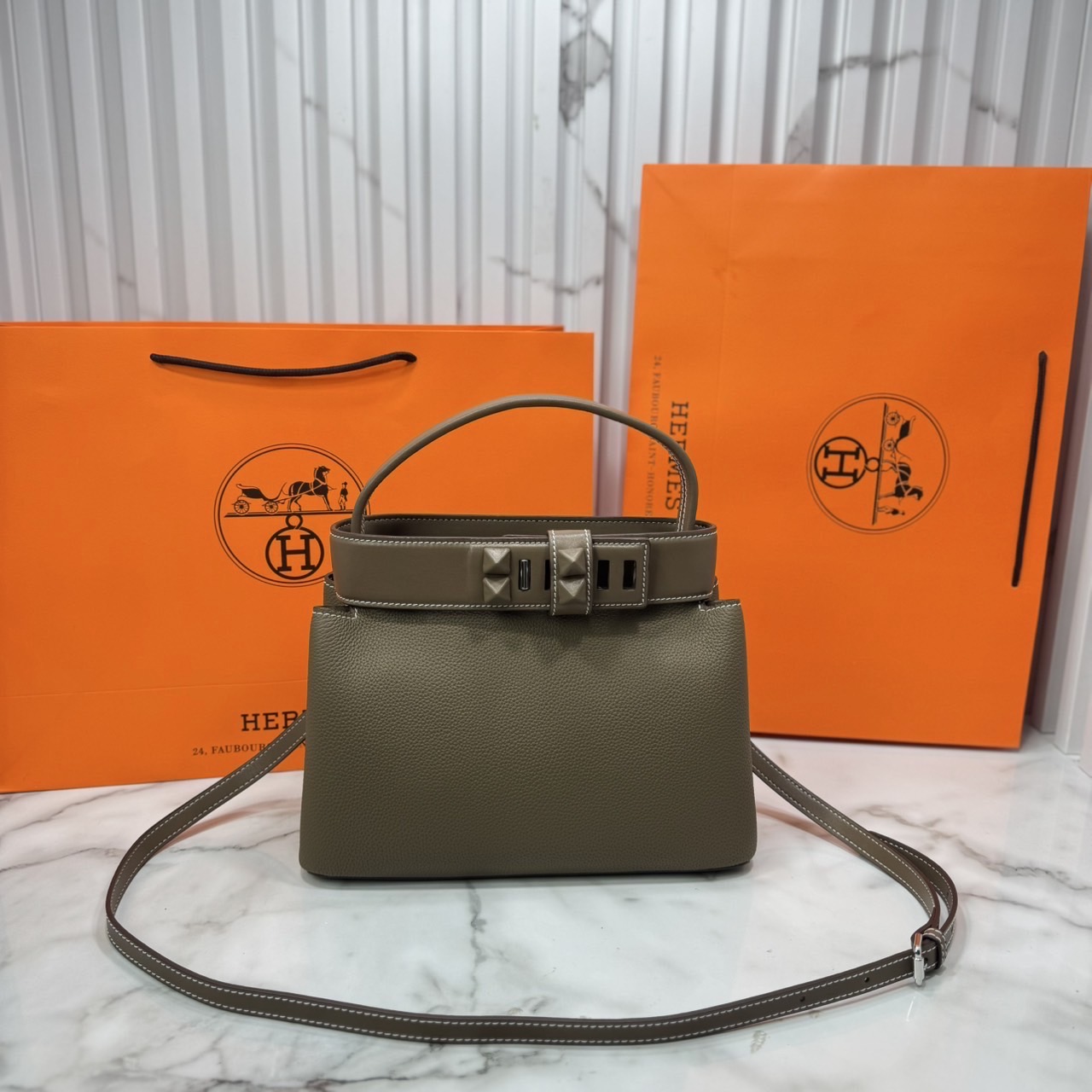 ORI หนังแท้ | Hermes Medor Bag กระเป๋าสะพายดีไซน์ใหม่ แบรนด์หรูระดับไฮคลาส หรูหรา ลัคชู