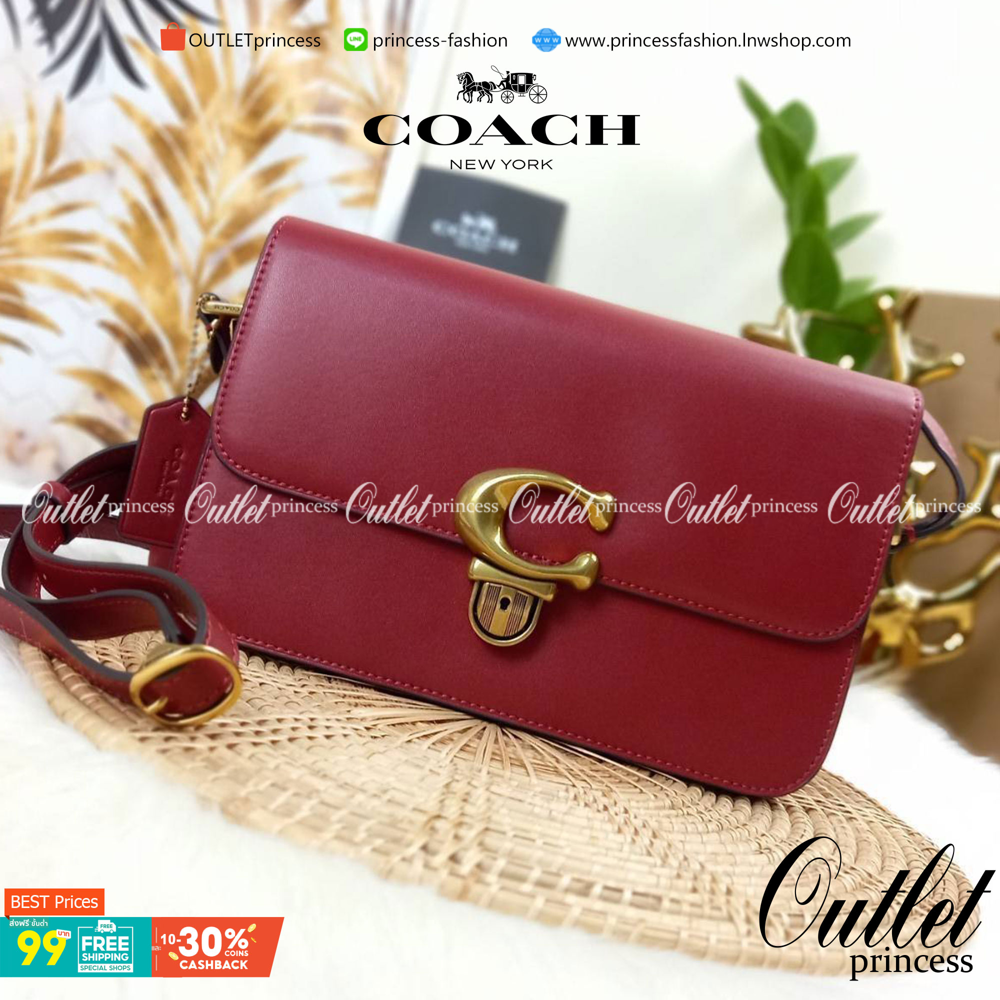 COACH STUDIO GLOVETANNED LEATHER SHOULDER BAG (C6641)🌺ห้ามพลาดเด็ดขาด!! สวยละมุน เรียบหรู ดูแพงสุดๆ!! //กระเป๋าถือ กระเป๋าสะพาย ดีไซน์เนี้ยบ! เฉียบมาก!// วัสดุหนังแท้ หนังเรียบเต็มใบ อยู่ทรง สวยมากๆ ดีเทลเรียบหรู ผู้ดีสุดๆ!// ด้านหน้าเปิด-ปิดด้วยต