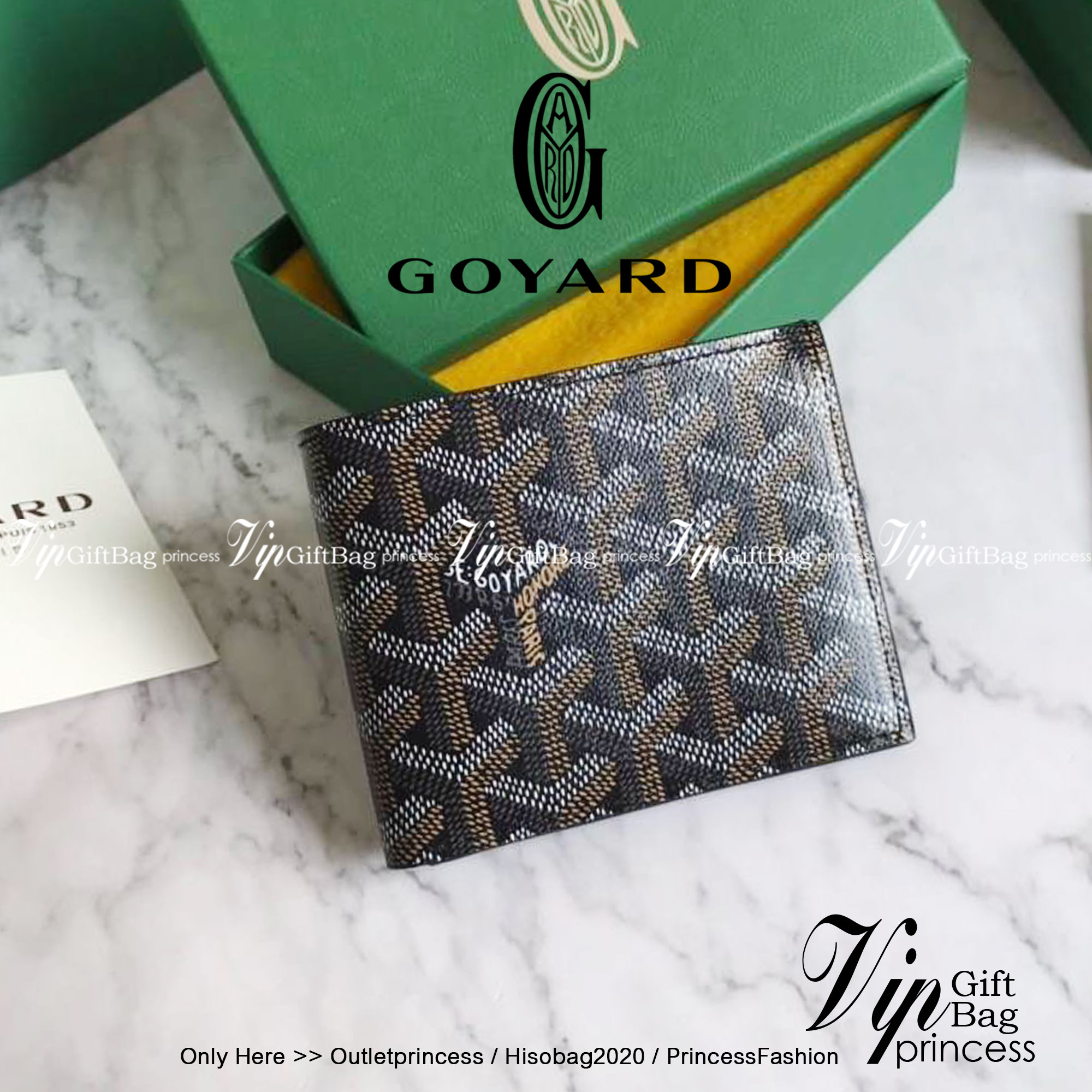 หนังแท้ GOYARD WALLET / GOYARD Victoire Bifold Wallet พร้อมส่งที่ไทย เกรดเทพออริจินอล หนังเกรดดีสุด กระเป๋าสตางค์ผู้ชายใบสั้น พร้อมกล่องเขียวแบรนด์สวยหรู อีกรุ่นที่ยอดขายไม่เคยตก ภาพสินค้าถ่ายจากงานขายจริง ใช้งานต่างประเทศได้เลยค่ะ
