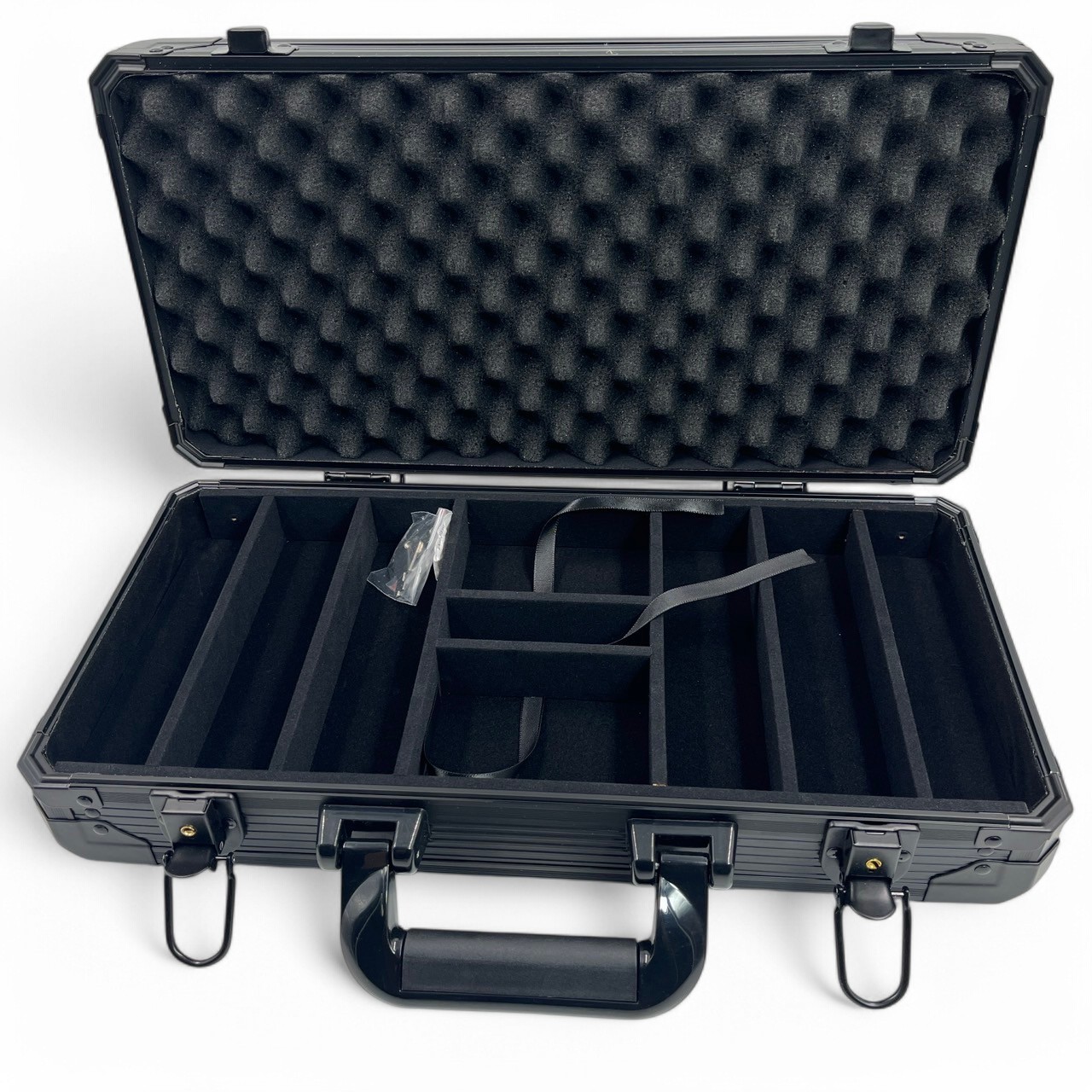 กระเป๋าใส่ชิพโป๊กเกอร์สีดำทรงหนาสำหรับ 300 เหรียญ