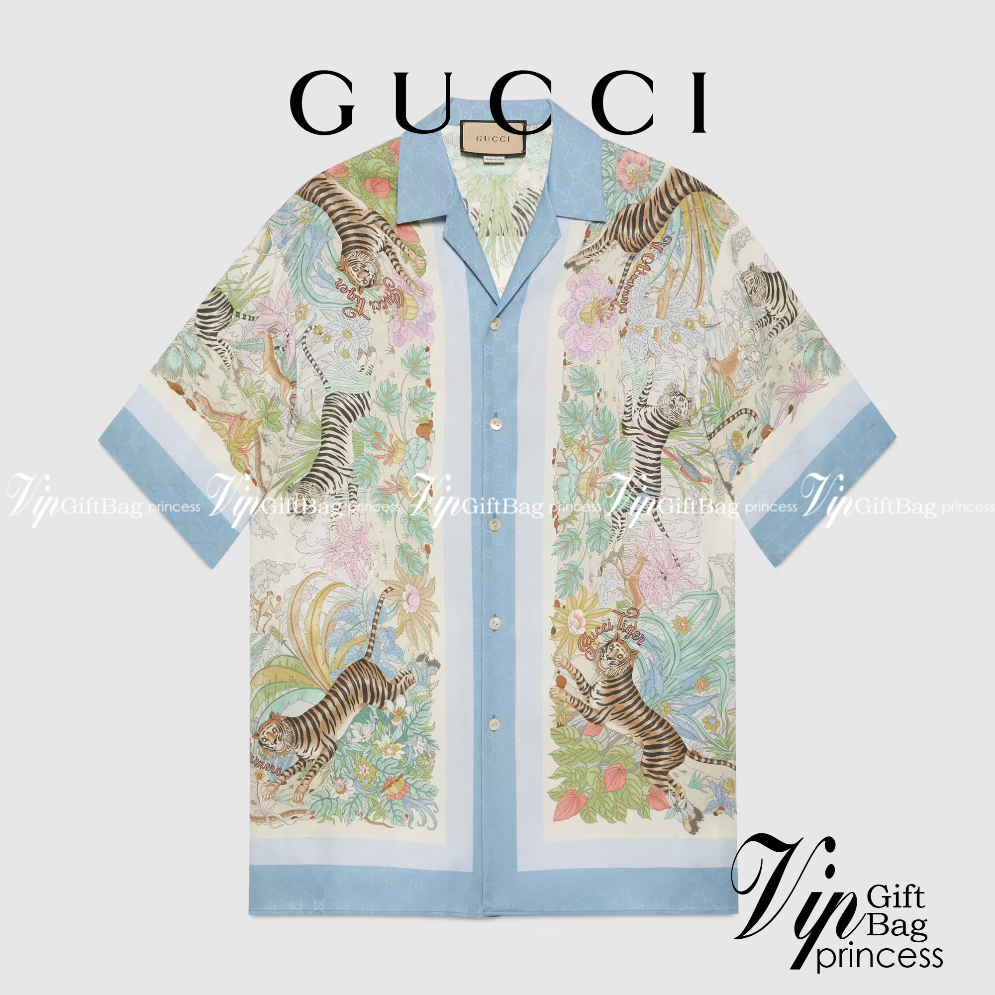Gucci Tiger bowling shirt / Gucci Men's Shirts / Gucci Shirts งานเกรดออริจินอล พิมพ์ลายคมชัด มีป้ายแท็กที่คอเสื้อทุกตัว พร้อมส่งที่ไทย ภาพสินค้าถ่ายจากงานขายจริง ใช้งานต่างประเทศได้