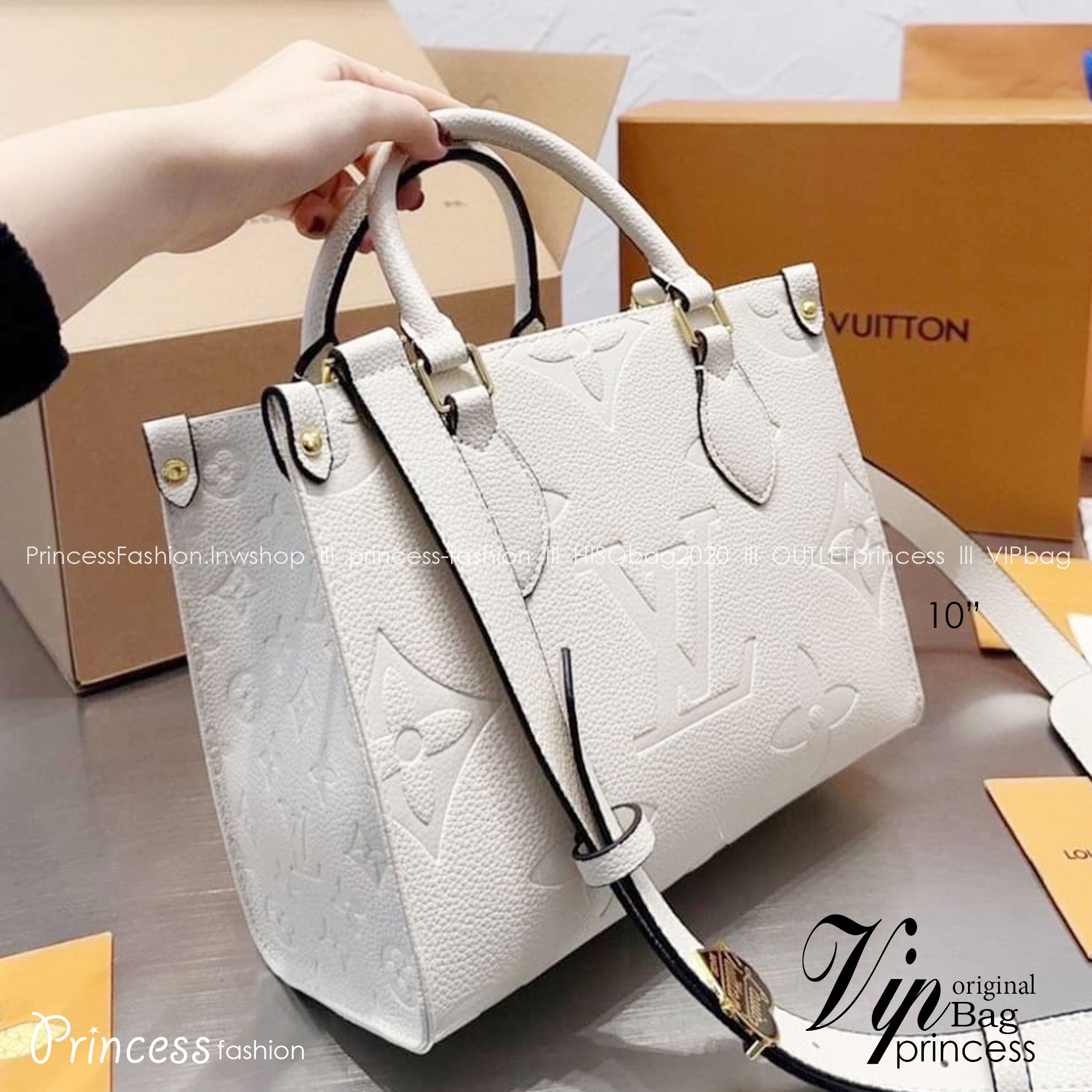 LV OnTheGo Leather Handbag / LV Tote Crossbody Bag กระเป๋าทรงโท้ทที่ใครเห็นต้องเป็นคลั่งรัก ดีไซน์คลาสสิค ผู้ดี หรูหรา โทนสีใช้งานง่าย ได้ทุกลุค ทุกสไตล์
