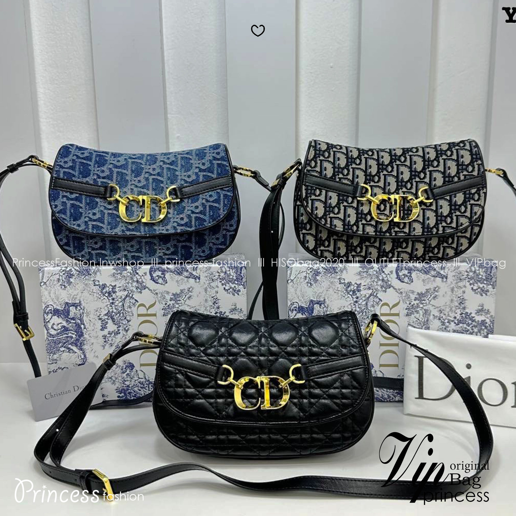 DIOR Small CD Besace Bag / Leather / Oblique Jacquard กระเป๋าสะพายดีไซส์ย้อนยุค โดดเด่นด้วยรูปลักษณ์ร่วมสมัย สง่างามเหนือกาลเวลา เกรดไฮเอน 1:1