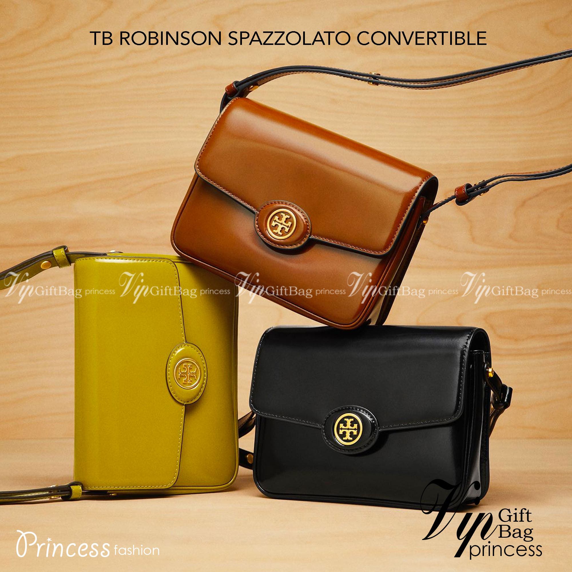 TORY BURCH ROBINSON SPAZZOLATO CONVERTIBLE SHOULDER BAG คอลเลคชั่นใหม่ สวยก่อนใคร ในราคาสุดคุ้ม! กับกระเป๋าสะพายไหล่ ดีไซน์สุดหรู หนังแก้วเงาสวยคม สีผู้ดี รูปทรงใช้งานได้ทุกลุค