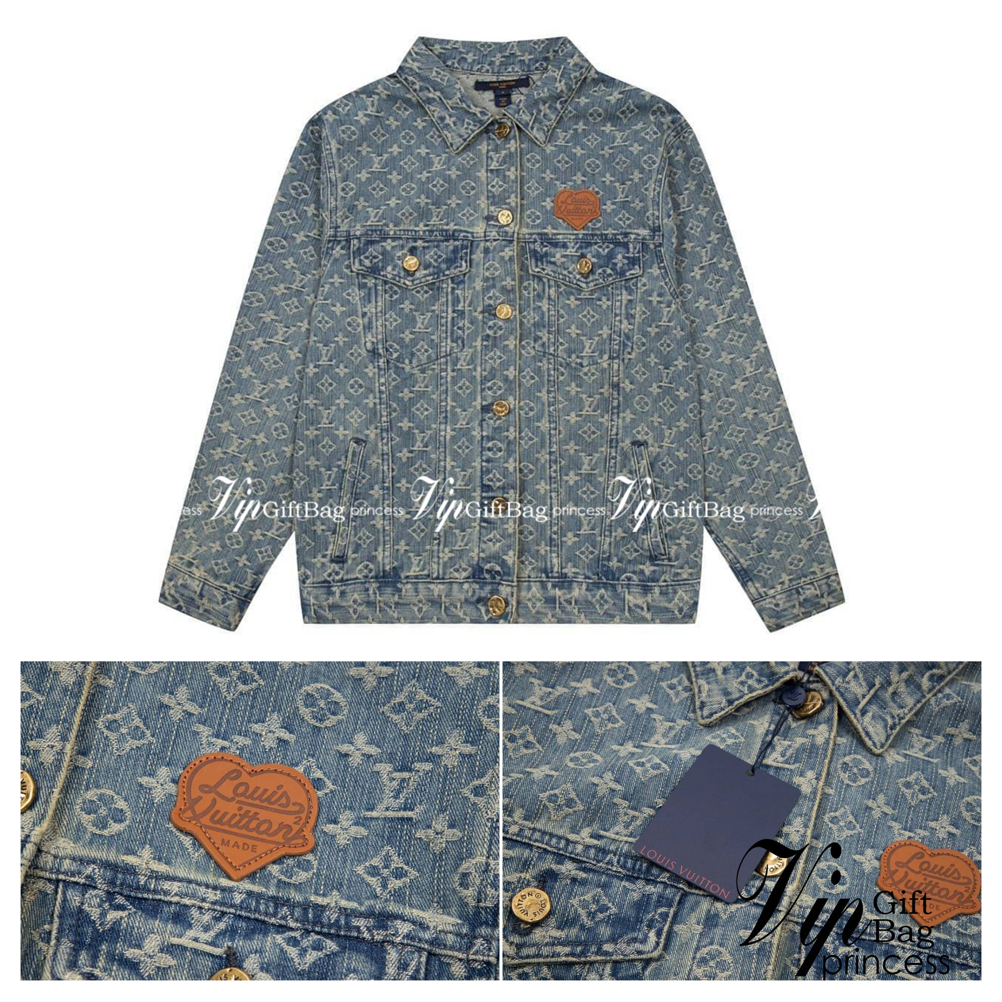 LV Supreme Denim Jacket / Louis Vuitton jacket เกรดออริจินอล มีป้ายแท็กที่คอเสื้อ ใส่ได้ทั้งผู้หญิงผู้ชาย พร้อมส่งที่ไทย ภาพสินค้าถ่ายจากงานขายจริง ใช้งานต่างประเทศได้