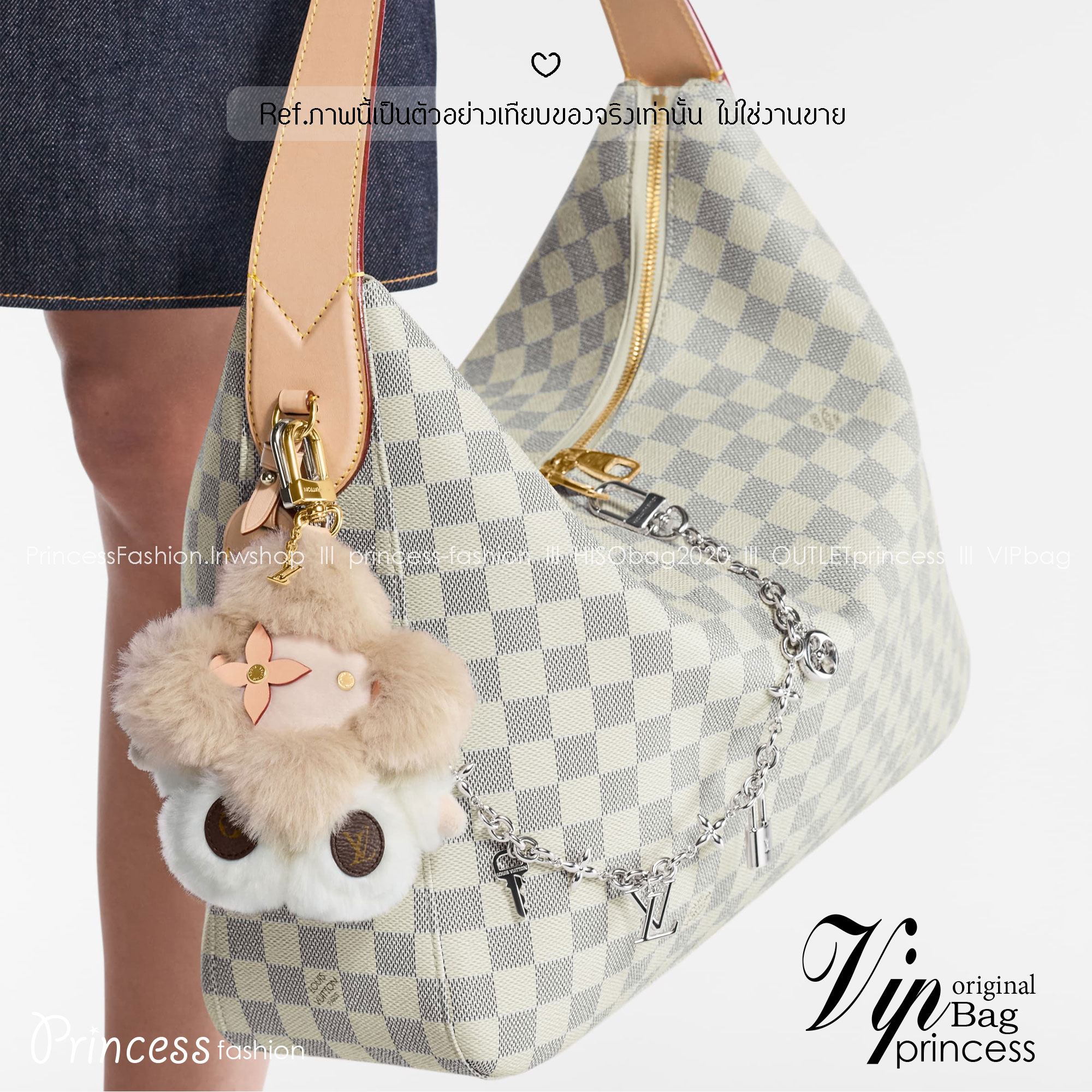 ORI หนังแท้ | LV Slouchy MM Damier Azur MM ใหม่ล่าสุด กระเป๋าโฮโบทรงสวยใบใหญ่จุใจที่ใครๆก็ต้องมี ด้วยรูปทรงคลาสสิคและใช้งานง่าย สะพายสะดวกด้วยหูสะพายในตัว สวยดูลัคชู