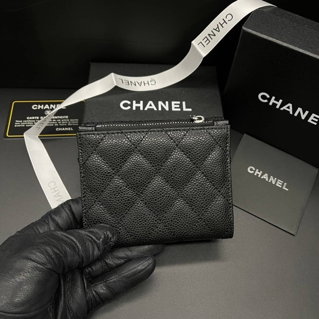 Chanel Wallet Trifold Caviar / Chanel Card Holder Zippy / Chanel Coin Zippy กระเป๋าสตางค์ชาแนลใบสั้น 3 พับ กระเป๋าใส่ธนบัตร บัตร ใส่เหรียญ ภายในตามรูป เกรดออริจินอล ภาพถ่ายจากงานขายจริง ใช้งานต่างประเทศได้
