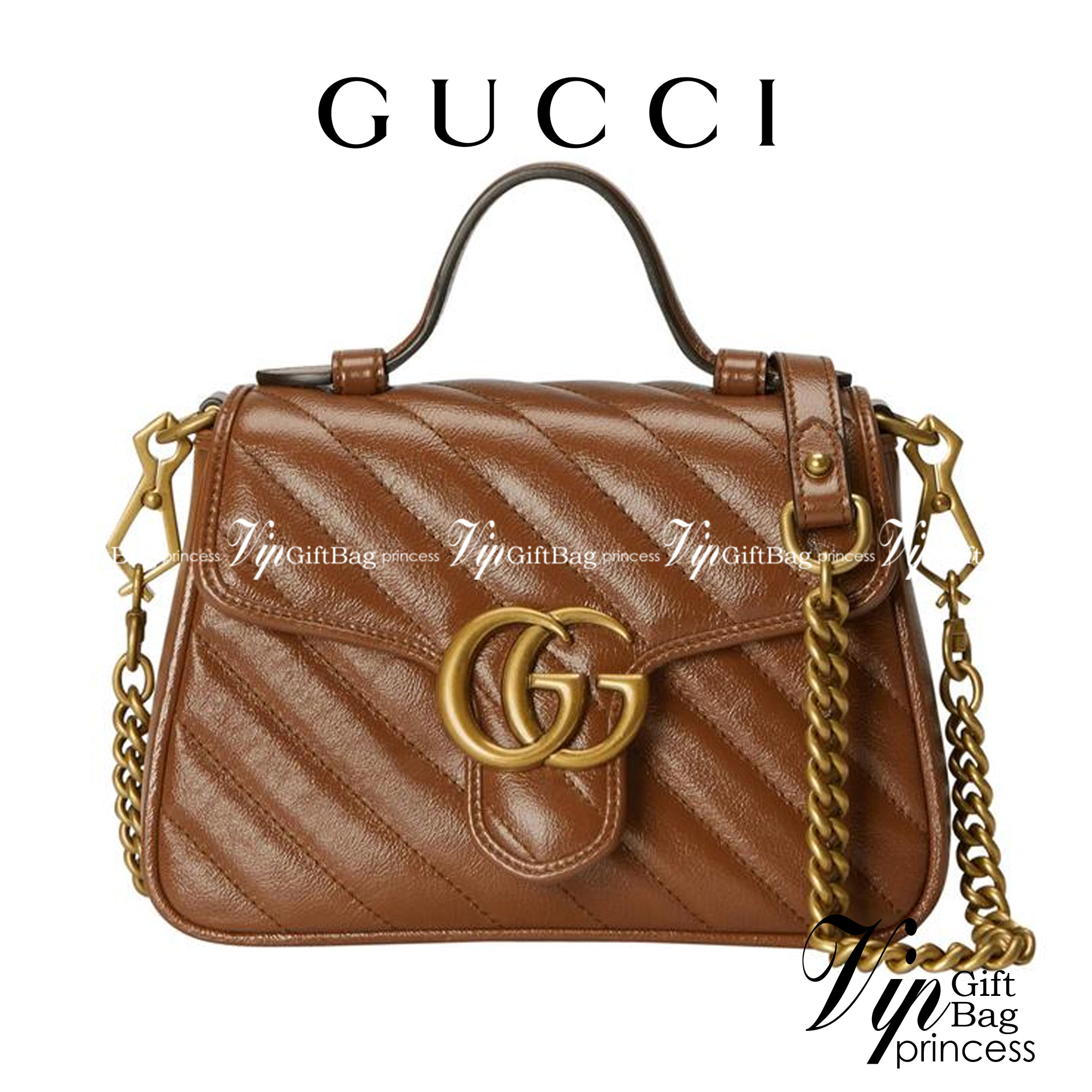 VIP GIFT 】หนังแท้ GUCCI GG Marmont Mini Shoulder Bag