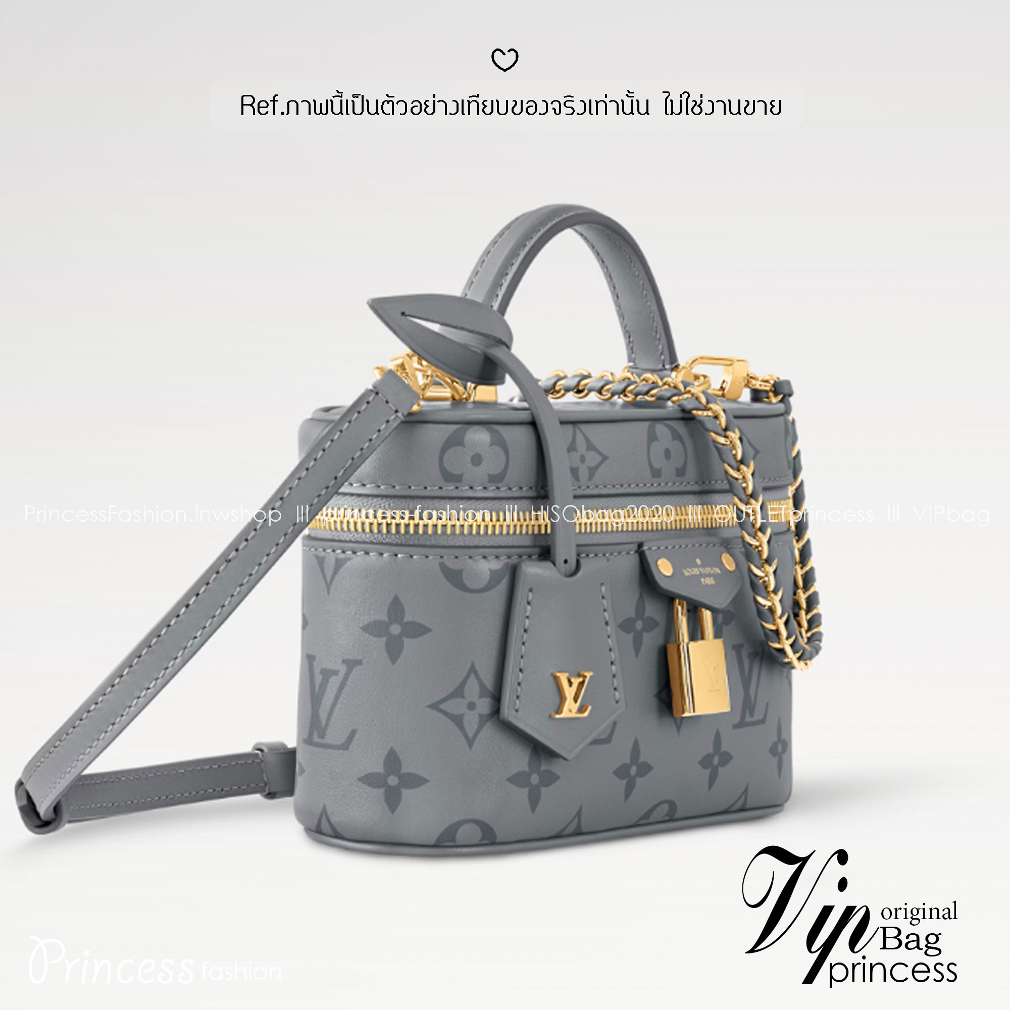 LV Vanity Chain Pouch Other movies กระเป๋าทรงวานิตี้ สีใหม่โทนเทาสวยมีสไตล์ไร้ที่ติ เกรดออริ 1:1 ใช้งานต่างประเทศได้