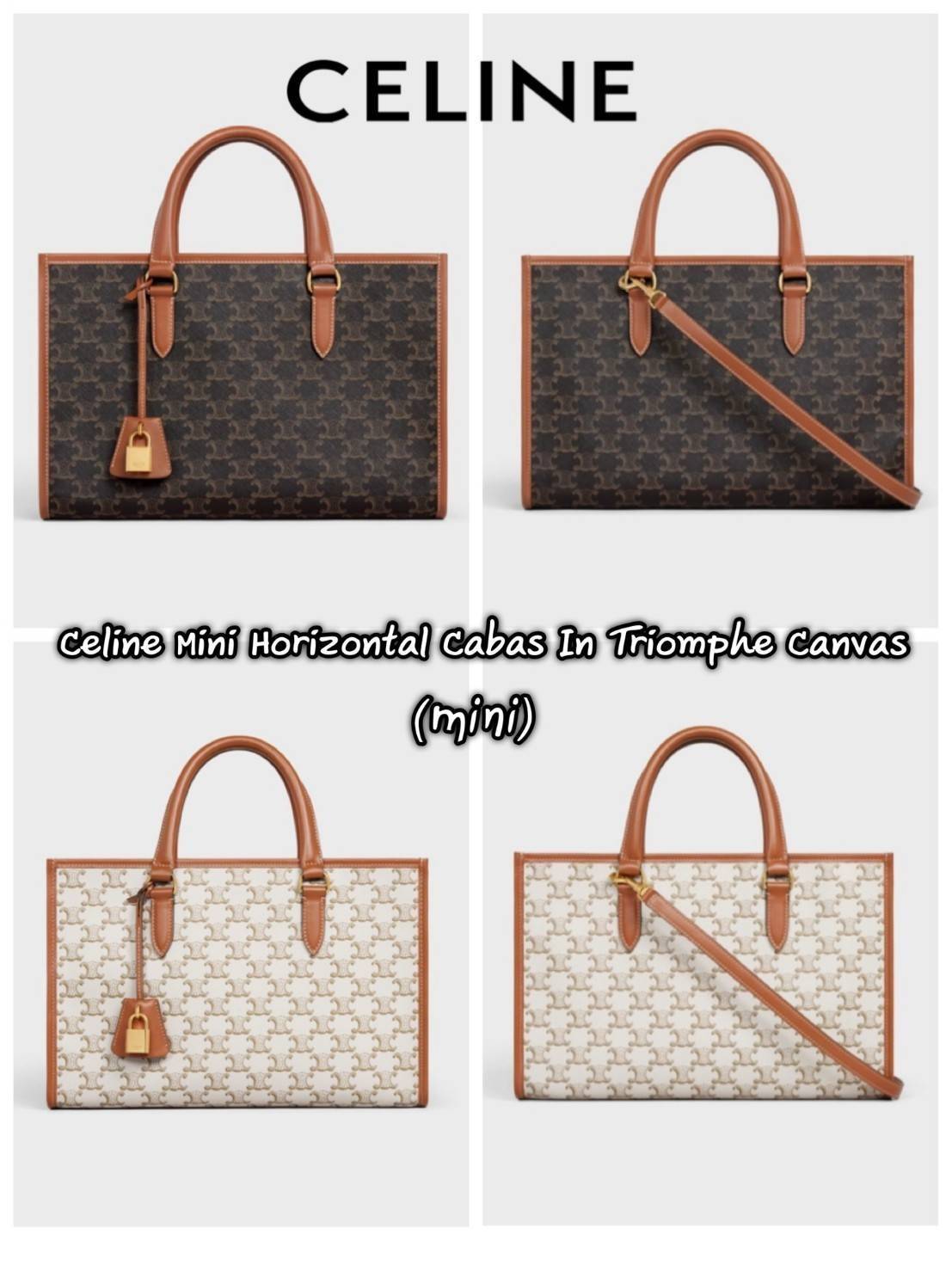 Celine Horizontal Cabas In Triomphe Canvas / Celine tote bag สายชอบพกของเยอะ ต้องหยิบของในกระเป๋าบ่อย รุ่นนี้ก็เป็นอีกตัวเลือกที่น่าสนใจค่ะ เพราะนอกจากจะจุของได้เยอะแล้วดีไซน์ยังเรียบสวยมีกลิ่นอายความวินเทจ อีกทั้งขนาดกระเป๋าใหญ่กำลังดีไม่เกะกะ เคลื่อนไหว