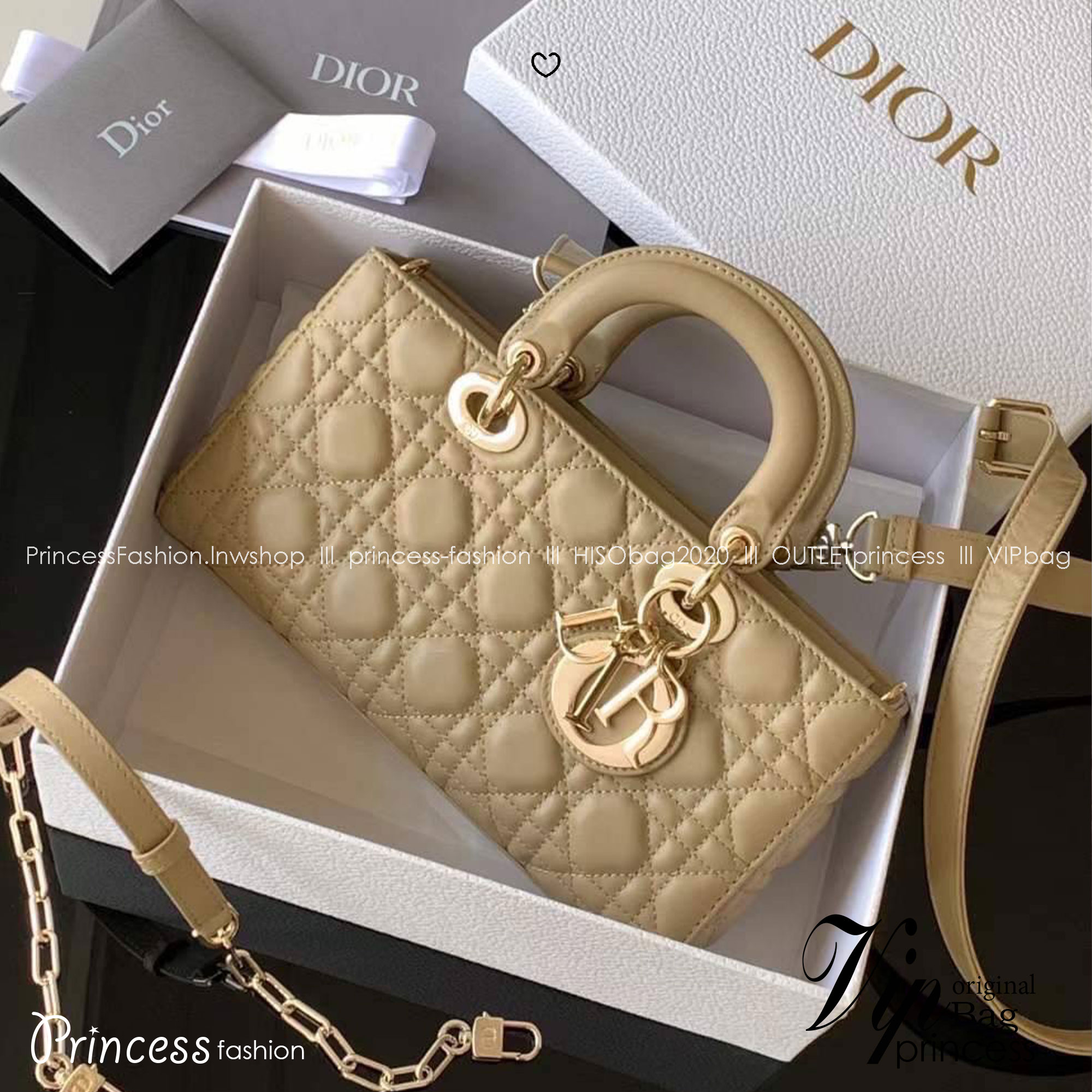 DIOR Medium Lady D-Joy Bag / LADYDIOR กระเป๋าสะพายสง่างามเหนือกาลเวลา เกรดท็อปออริ สลับแท้ 1:1