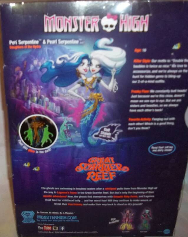 Monster High Great Scarrier Reef Peri & Pearl Serpintine Doll ตุ๊กตามอนสเตอร์ไฮแท้ใหม่แกะกล่อง