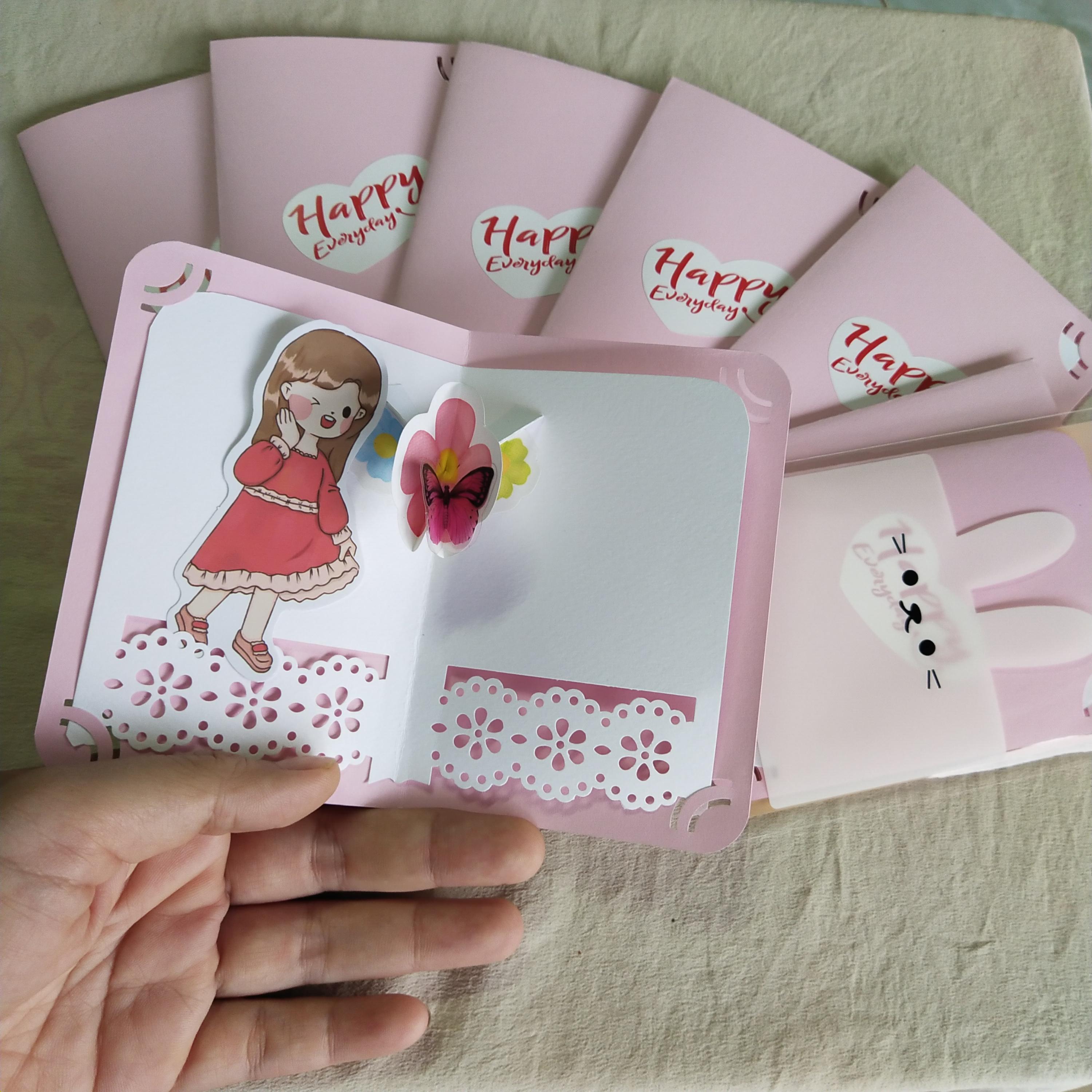 การ์ดป๊อปอัพ การ์ตูน ญ / ช