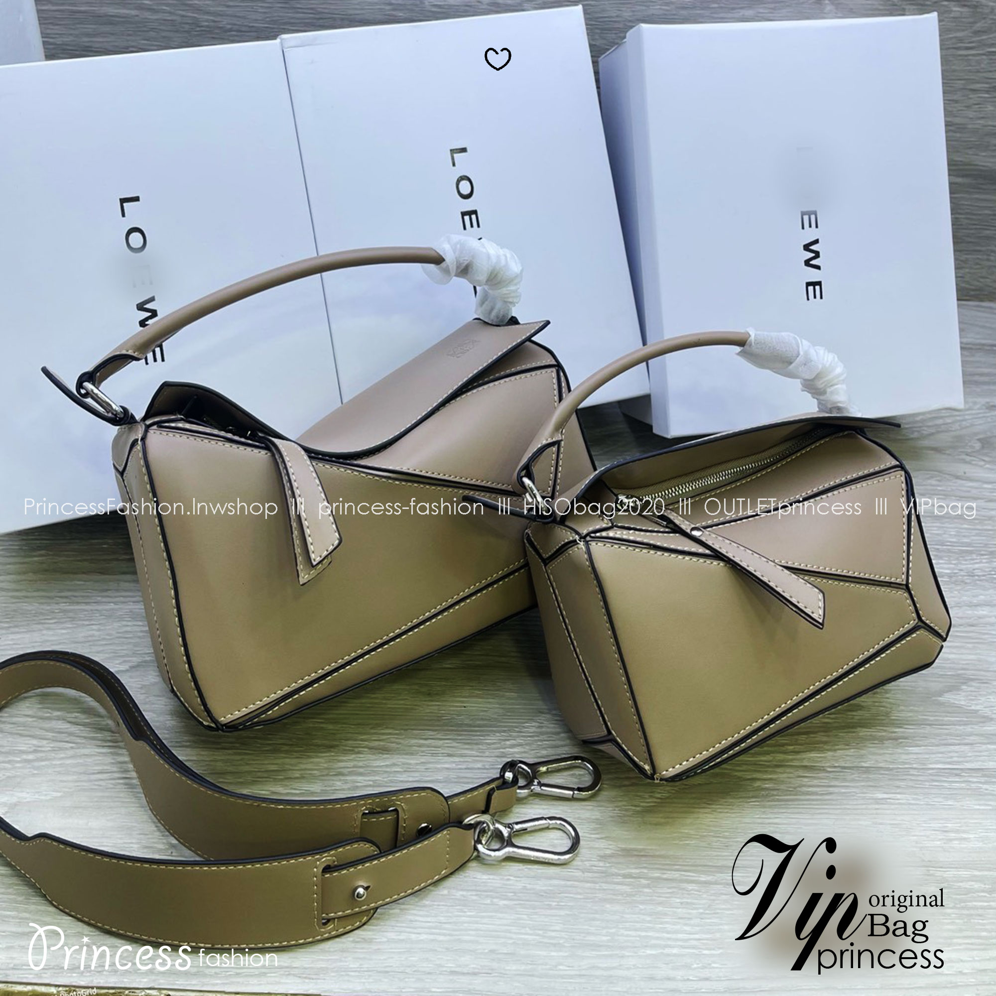 Loewe Puzzle bag กระเป๋าสะพายข้างทรงกล่อง มีให้เลือก 2 ไซส์ สุดยอดแบรนด์ที่ดีไซน์เป็นเอกลักษณ์ โดดเด่น สวยหรู สไตล์พัซเซิลคลาสสิค