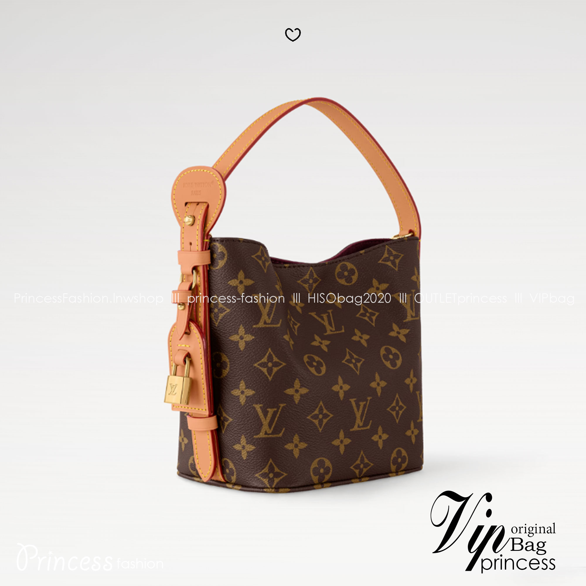 LV All In BB bag กระเป๋าทรงบัคเก็ตไซส์เล็กน่ารัก พร้อมใบลูกแยกใช้งาน และแม่กุญแจ/เนมแท็กสวยหรูโดดเด่น ดีไซน์คลาสสิคคงความเอกลักษณ์