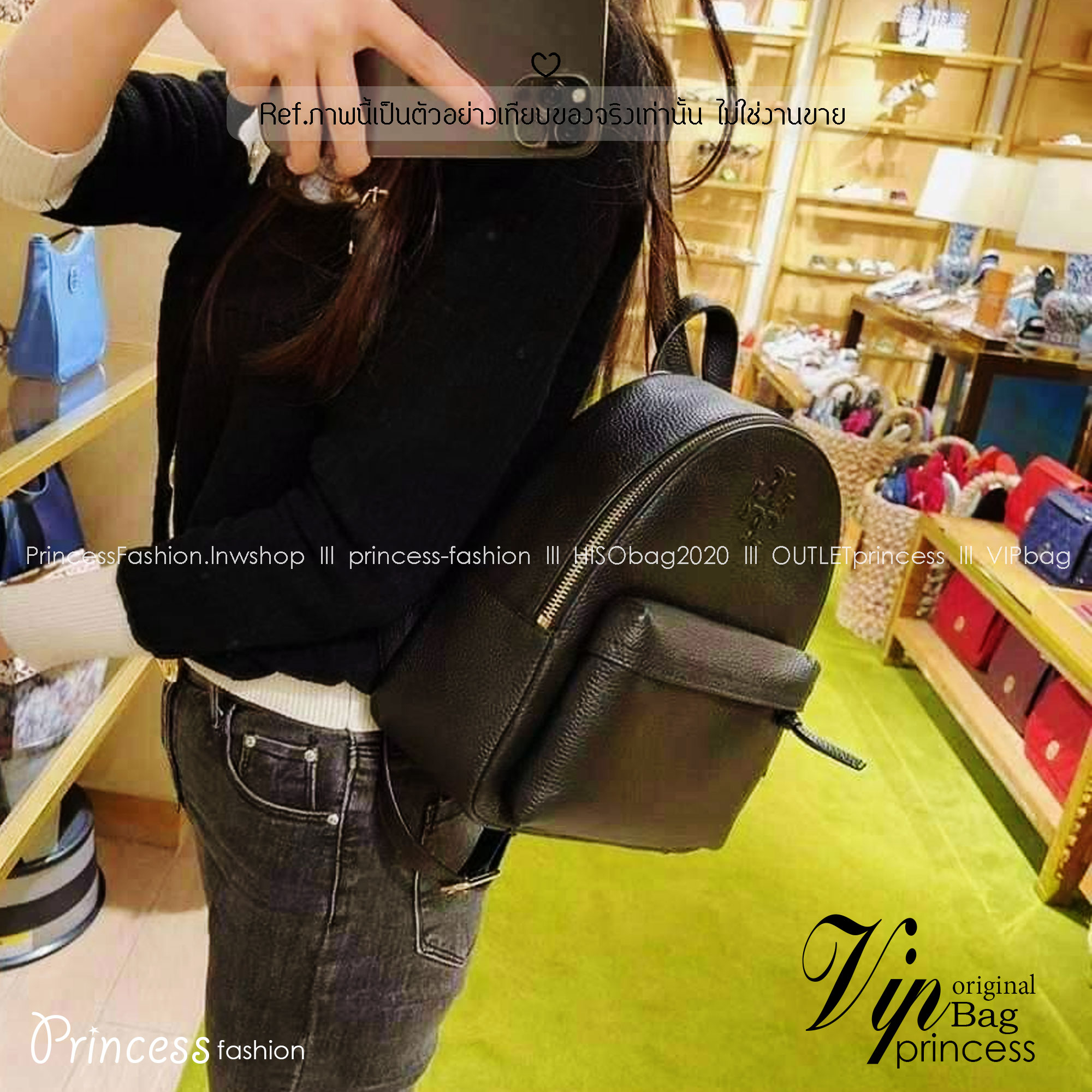 ory Burch Thea Mini Backpack คอลเลคชั่นใหม่ กระเป๋าเป้ไซส์มินิน่ารัก งานหนังเต็มใบสีดำสุดคลาสสิก ไอเท็มเด็ดที่ใครๆก็ต่างรอคอย!! ภายในเป็นช่องโล่ง ใส่ของสำคัญได้สบายๆ สายสะพายสามารถปรับได้ ใบนี้คุ้มค่าราคามากๆ