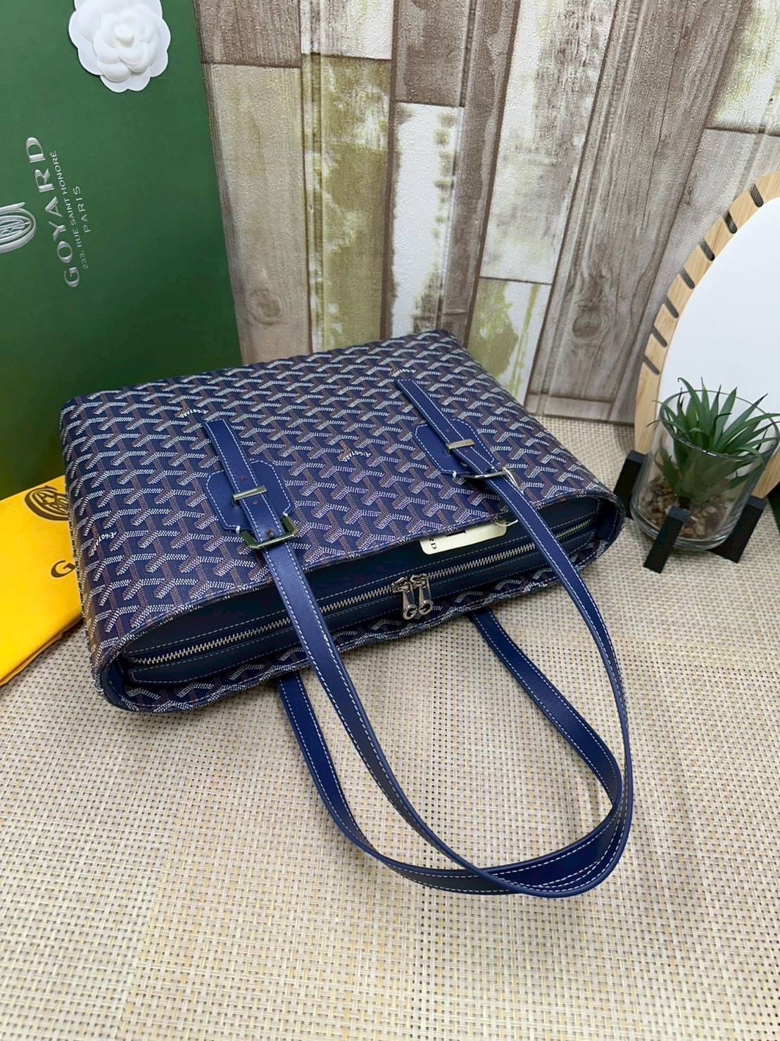 7 สี ORI หนังแท้ | GOYARD Goyardine Sac Marie Galante 35cm / Goyard Tote Bag กระเป๋าสะพายทรงโท้ท พร้อมหูจับใช้งานง่าย ภายในโล่งกว้าง หรูหราลงตัว