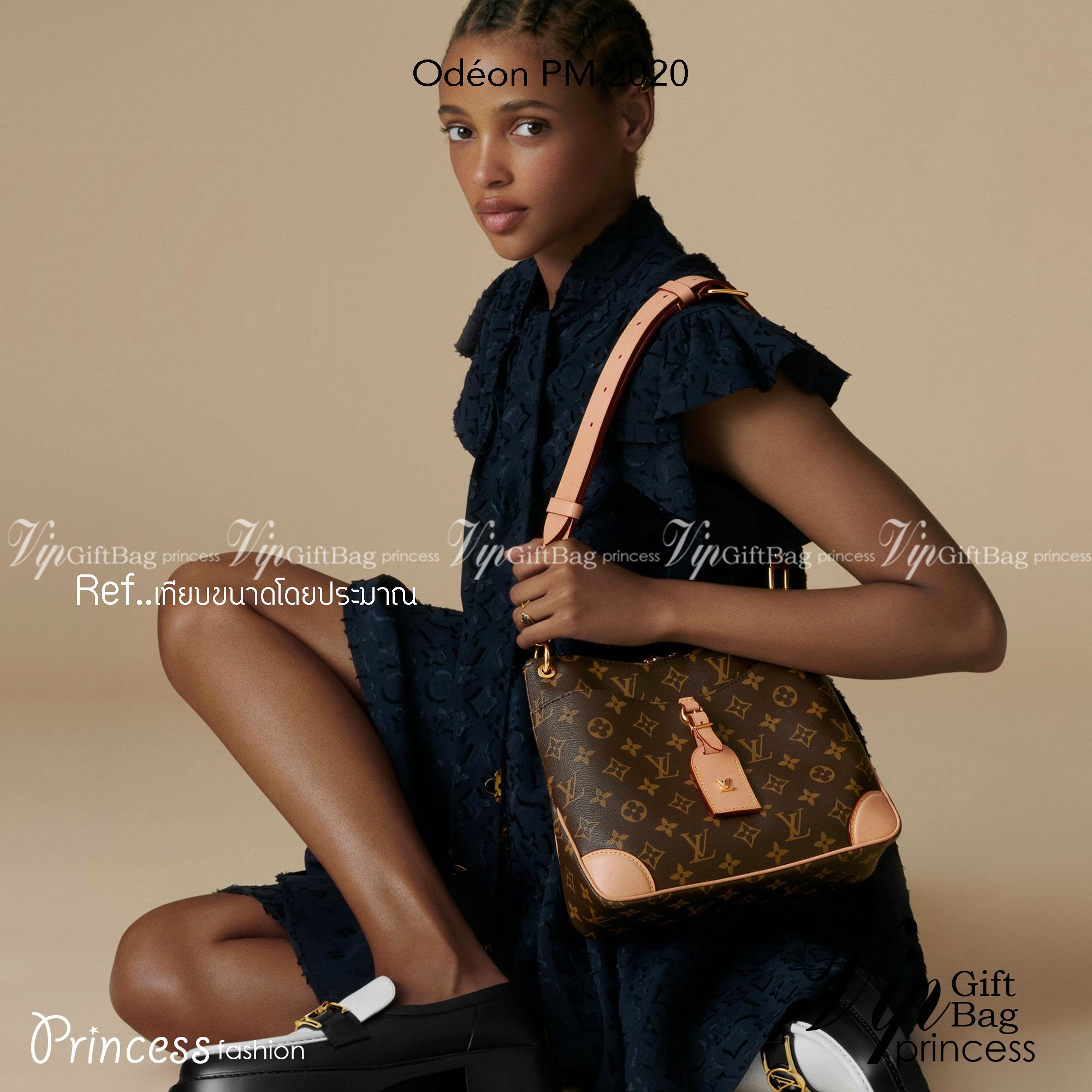 LV Odeon PM 2020 กระเป๋าสะพาย ดีไซน์คลาสสิค ใบใหญ่กำลังดี ทำให้ใช้งานได้สะดวก วัสดุหนังแคนวาสทนทาน