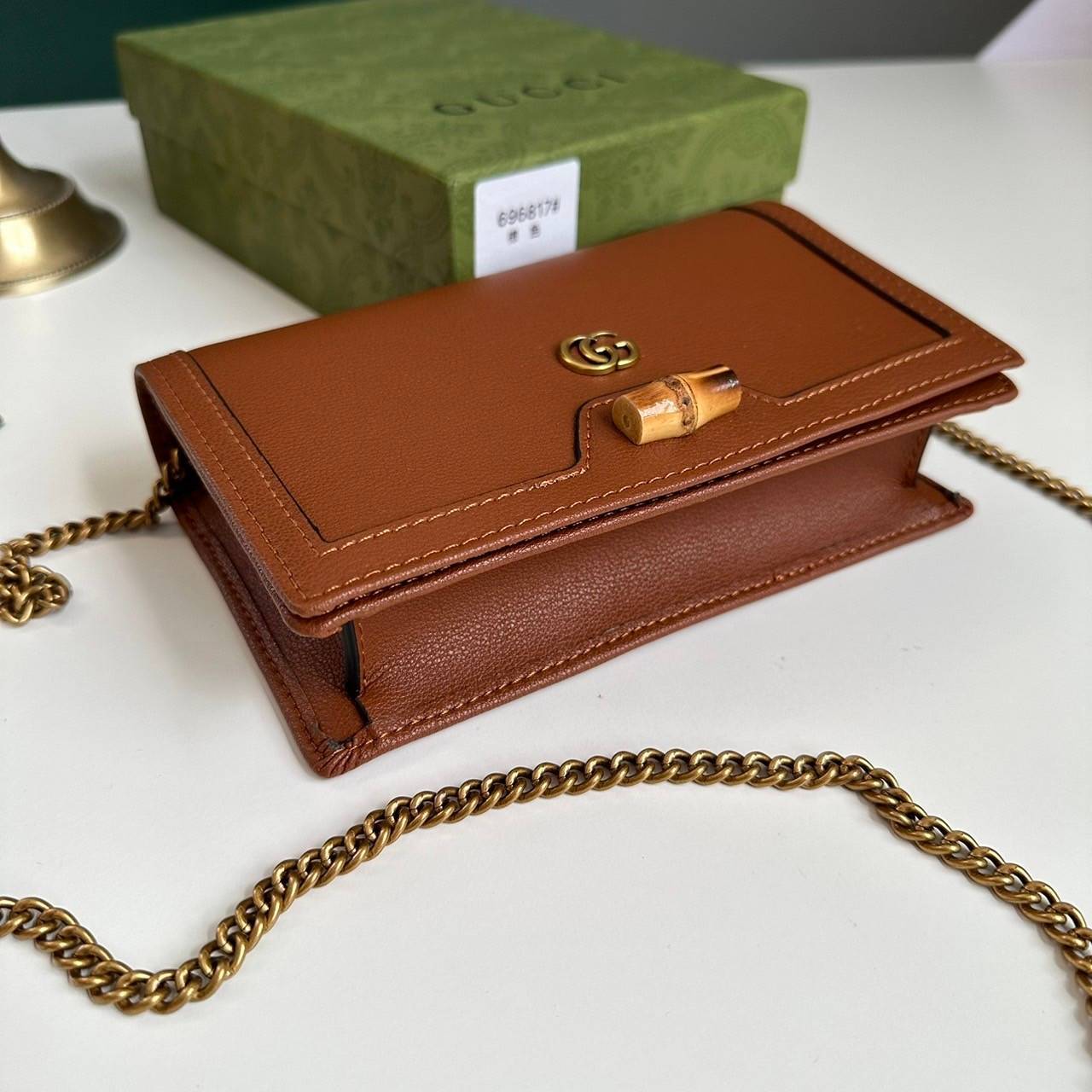 Gucci Diana mini bag with bamboo เกรดออริจินอล Gucci wallet on chain กระเป๋ามินิกุชชี่พร้อมสายโซ่ ภาพถ่ายจากงานขายจริง ใช้งานต่างประเทศได้