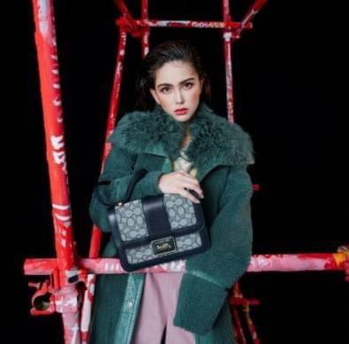 COACH ALIE SHOULDER BAG IN SIGNATURE JACQUARD WITH SNAKESKIN DETAIL ((4615)) 🔺ยังไม่เข้าไทยค่ะ ได้ไปไม่ผิดหวังแน่นอนค่ะ! พร้อมส่ง! กระเป๋าสะพายข้างหรือสามารถทบสายกันเพื่อคล้องไหล่ได้ค่ะ วัสดุ Jacquard+หนังแท้ หนังนิ่มสวยงามมากๆค่ะ ด้านหน้าเป็นแผ่น