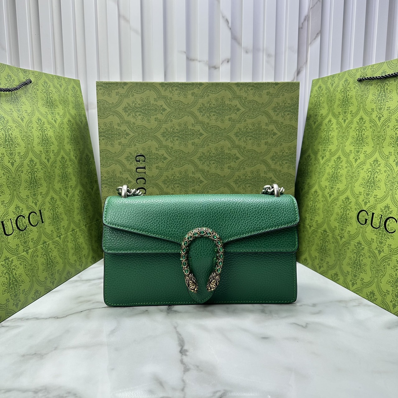 GUCCI DIONYSUS LEATHER SUPER MINI BAG กระเป๋าสะพายไดโอนิซูสหรูหราเป็นเอกลักษณ์ เกรดออริ สลับแท้ 1:1 ใช้งานต่างประเทศได้