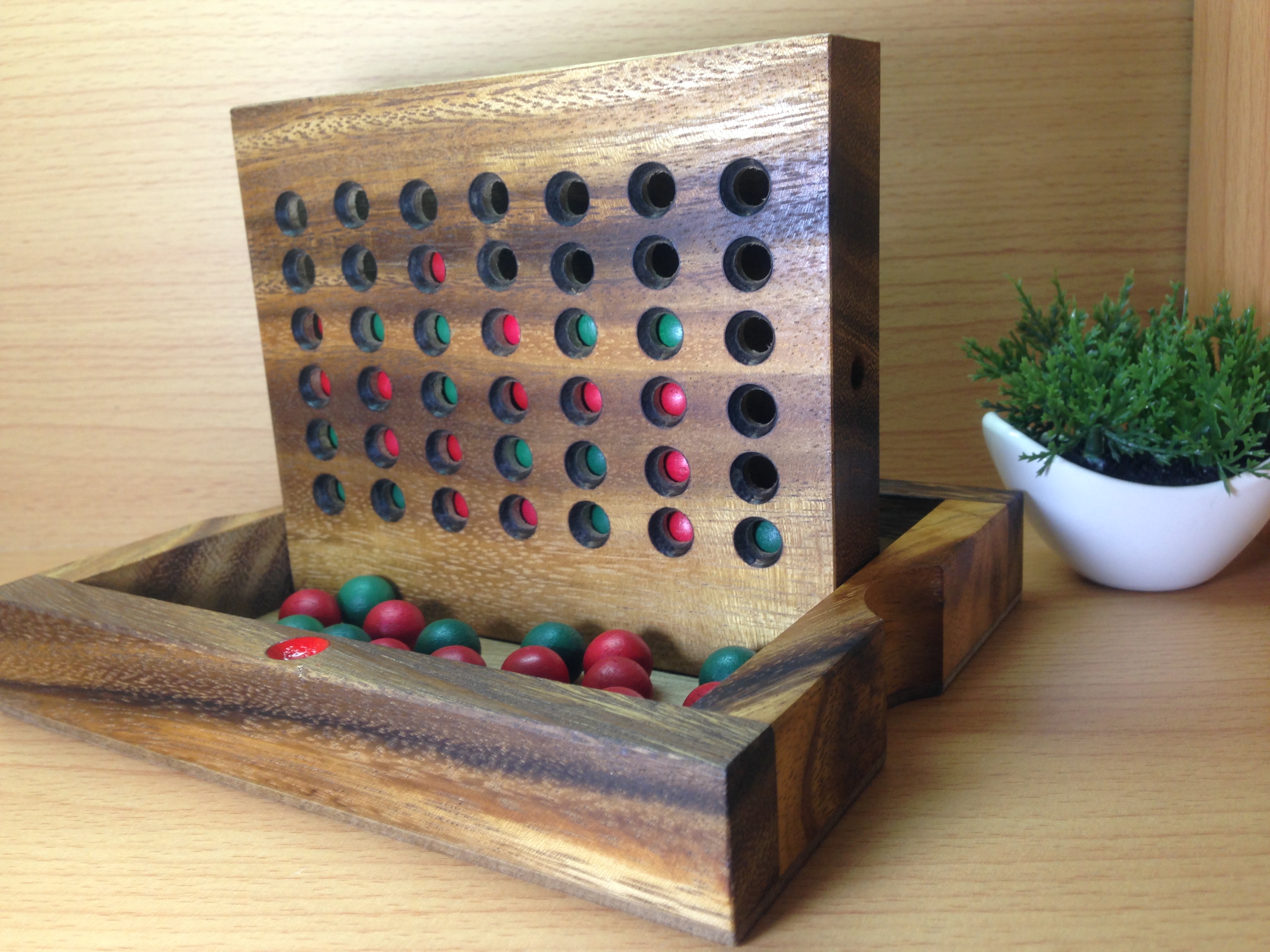 เกมบิงโกเรียงสี่แถวแบบไม้ขนาดพกพา (15 x18x 2.5cm.)