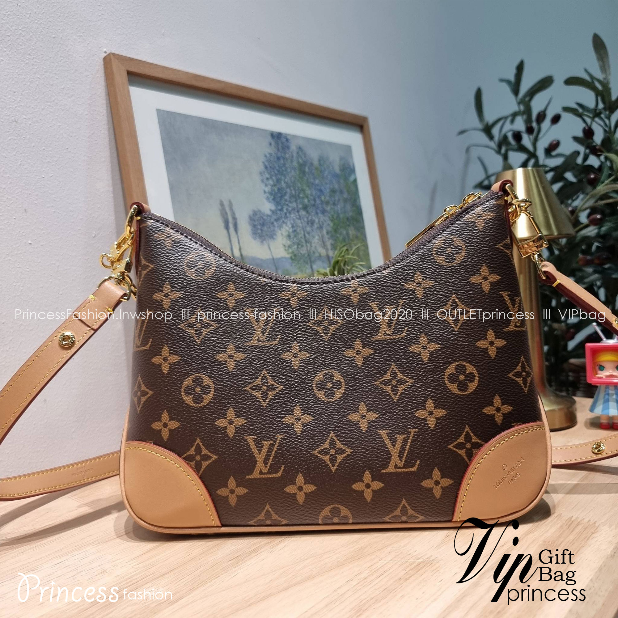 LV boulogne monogram bag กระเป๋าสะพาย ดีไซน์คลาสสิครุ่นสุดปัง ขนาดกำลังดี ใช้งานได้สะดวกคล่องตัว วัสดุหนังแคนวาสทนทาน