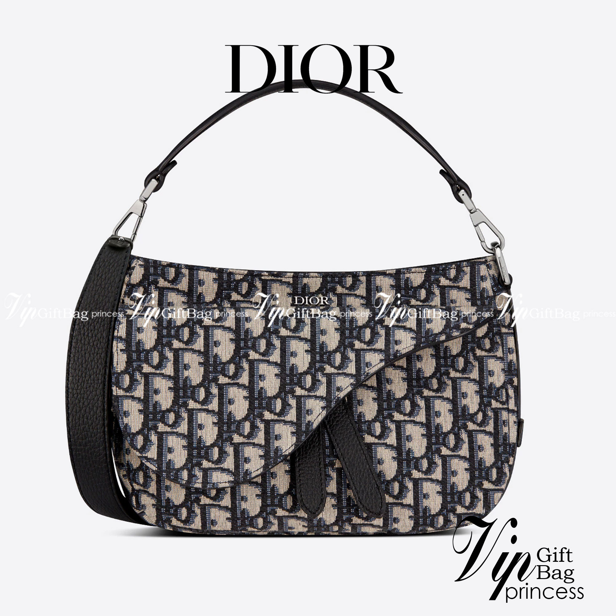 หนังแท้ DIOR MINI SADDLE SOFT BAG Beige and Black Dior Oblique Jacquard พร้อมส่งที่ไทย งานหนังแท้และผ้าแจ็คการ์ดออริจินอล ภาพสินค้าถ่ายจากงานขายจริง ใช้งานต่างประเทศได้