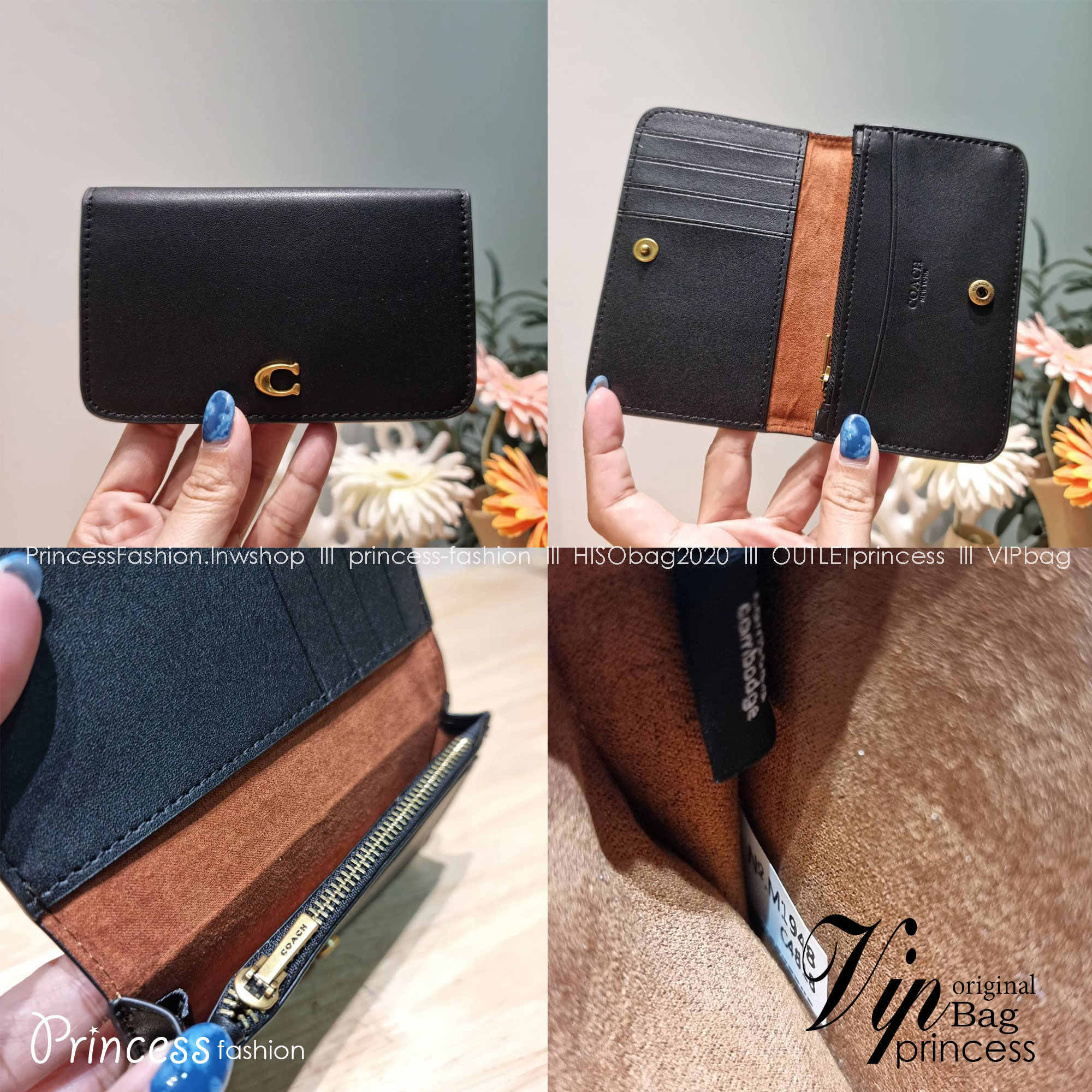 COACH SLIM CARD CASE IN SIGNATURE CANVAS C4818 / C5870 / C4818 กระเป๋าถนอมบัตรกึ่งกระเป๋าสตางค์ เกรดท็อปออริ เกรดดีสุด สลับแท้ 1:1 ใช้ต่างประเทศได้