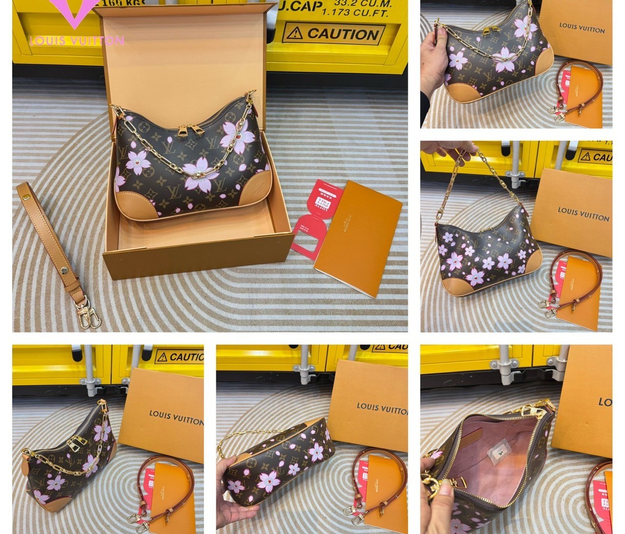 LV x TM Boulogne PM Cherry Blossom bag กระเป๋าสะพาย ดีไซน์คลาสสิครุ่นสุดปัง ปรับลุคให้มีชีวิตชีวาด้วยลายดอกไม้ซากุระเชอรี่บลอสซั่ม คอลใหม่สุดเอ็กซ์คลูซีฟ