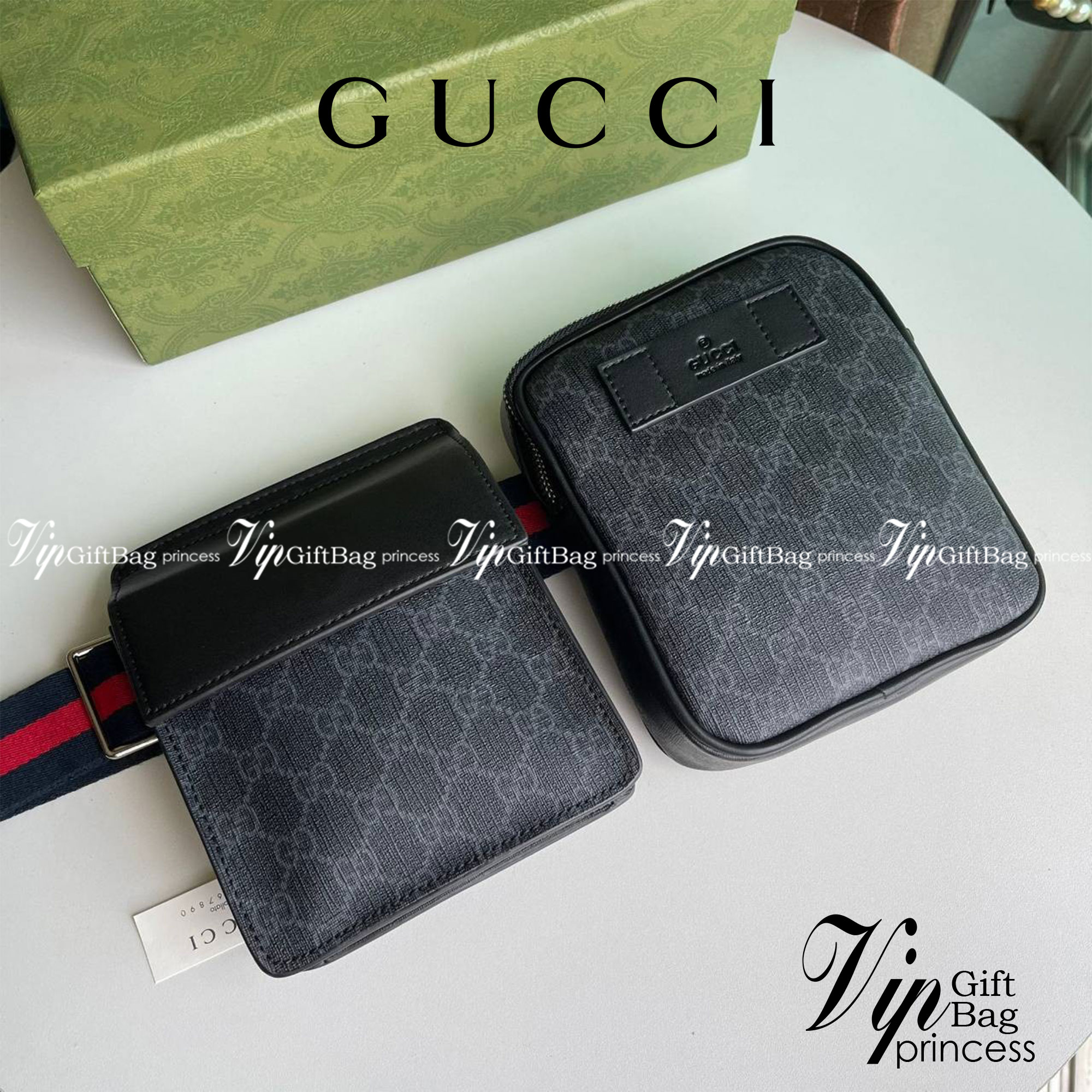 หนังแท้ Gucci GG Supreme belt bag - Neutrals A two-pouch belt bag in GG Supreme canvas with black leather trims. กระเป๋าคาดอก/คาดเอว อีกรุ่นหนึ่งที่หลายคนตามหา งานออริสวยมาก ทำจากหนังแท้ สามารถใช้ได้ทั้งผู้ชายแล้วก็ผู้หญิงสามารถคาดเอวหรือคาดอกก็ได้ พร้อมส
