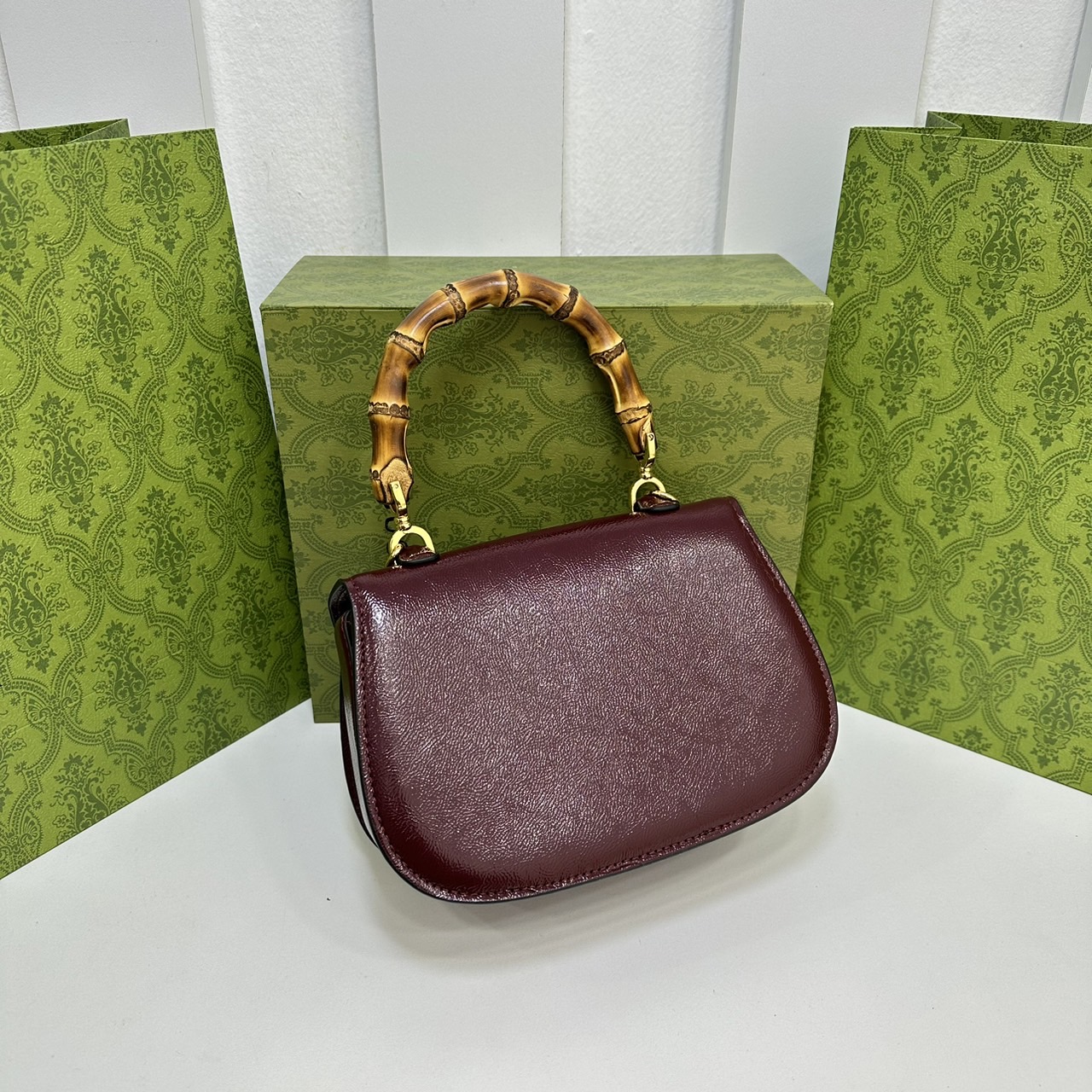 GUCCI BAMBOO 1947 TOP HANDLE BAG กระเป๋าถือ/สะพาย มือจับลายไม้ไผ่หรูหรา เกรดออริ สลับแท้ 1:1 ใช้งานต่างประเทศได้