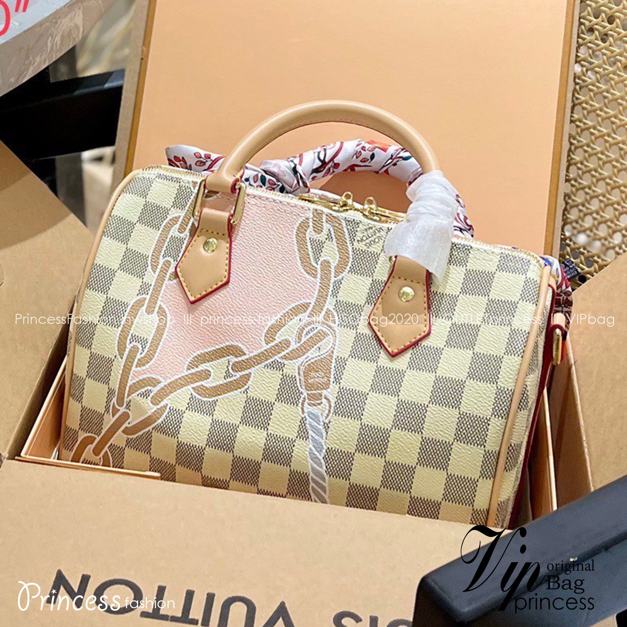 LV Speedy Bandouliere 25 Damier Azur Canvas - Handbags Spring Collection – Nautical กระเป๋าทรงหมอน รุ่นท็อปฮิต กับดีไซน์ใหม่ต้อนรับฤดูร้อน