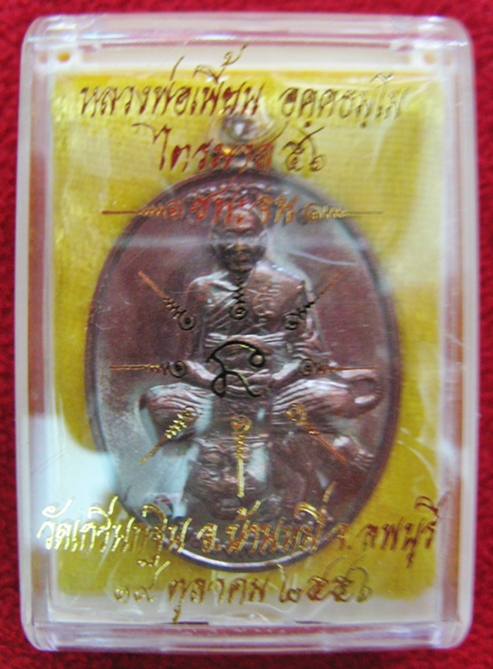 สินค้าหมดค่ะ เหรียญหลวงพ่อเพี้ยน รุ่น "ชนะจน" เนื้อทองแดงผิวไฟ(เชื่อมห่วงทองเหลือง) ปี2556 วัดเกริ่นกฐิน พร้อมกล่องเดิมค่ะ