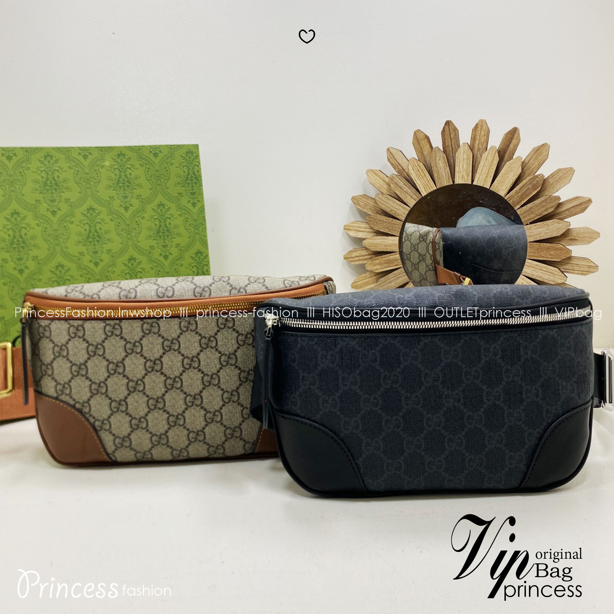 ORI หนังแท้ | GUCCI GG Emblem small belt bag กระเป๋าคาดอก/คาดเอวปรับโฉมใหม่ สวยสง่างาม สปอร์ตและเท่กว่าเดิม แต่ยังคงความคลาสสิค