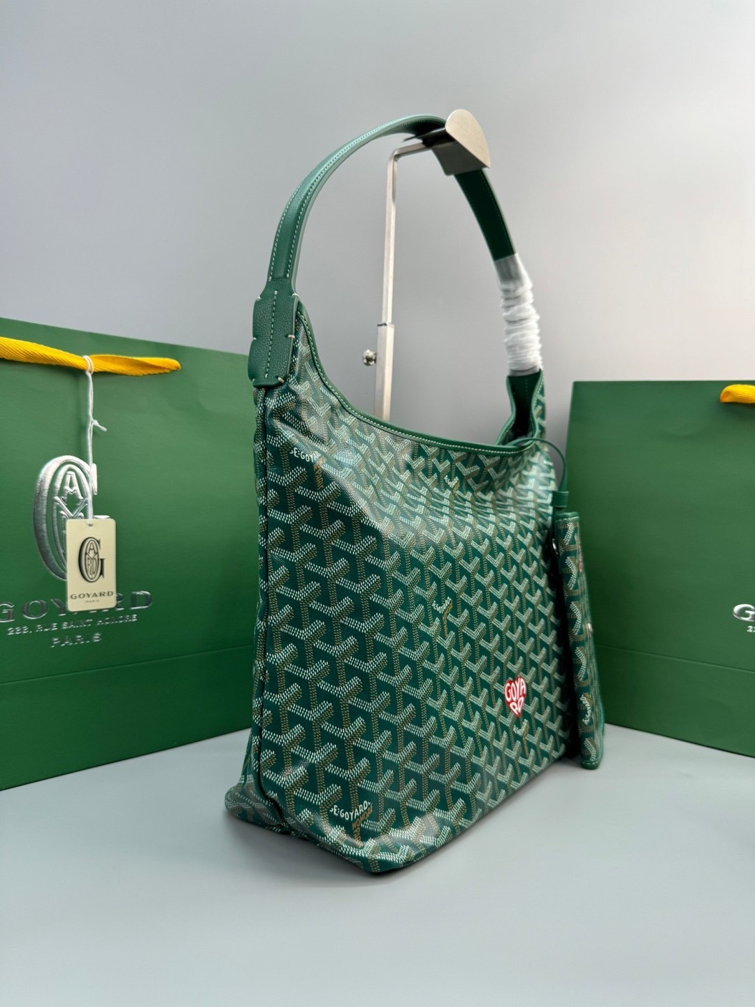 GOYARD Boheme Hobo Heart Shape Bag / GOYARD Tote Bag กระเป๋าทรงโท้ทใบใหญ่ หนังแท้สวยเป๊ะ เกรดท็อปออริ สลับแท้ 1:1 เกรดดีสุด ใช้ต่างประเทศได้ ผ่านทุก ตม.