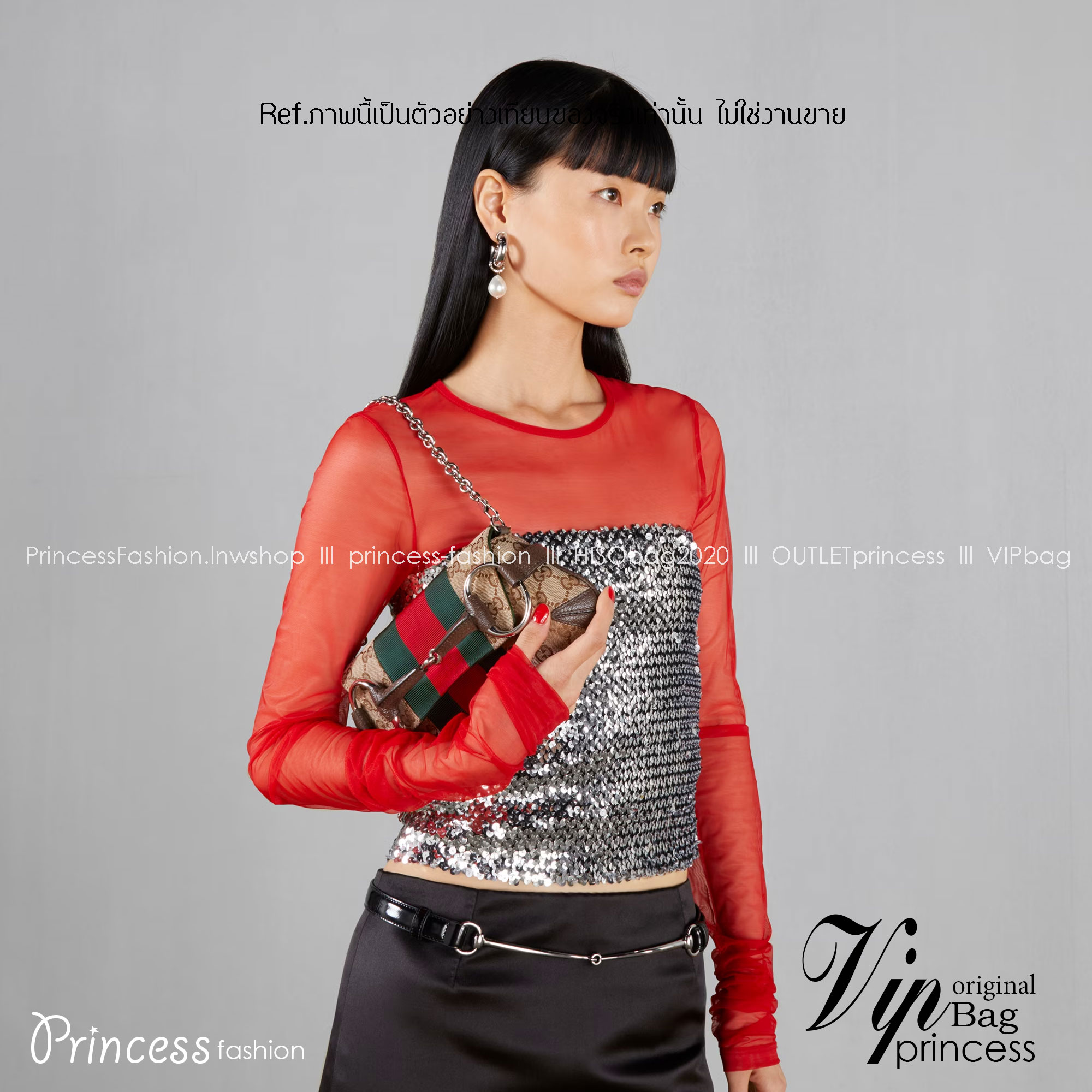 GUCCI HORSEBIT CHAIN SMALL SHOULDER BAG / Gucci Bag / Gucci Horsebit Chain Bag พร้อมส่ง กระเป๋าสะพาย สไตส์วินเทจ พร้อมสายหนังและสายโซ่ **สินค้าเกรดออริจินอลสลับแท้ 1:1