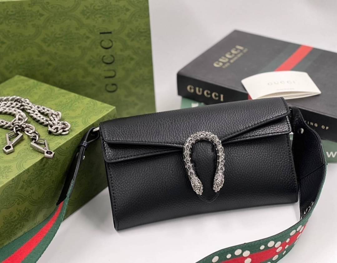 GUCCI Dionysus GG small shoulder bag ฮอตสุดไม่มีใครเกิน รุ่นใหม่ล่าสุดพร้อมสายสะพายสปอร์ต
