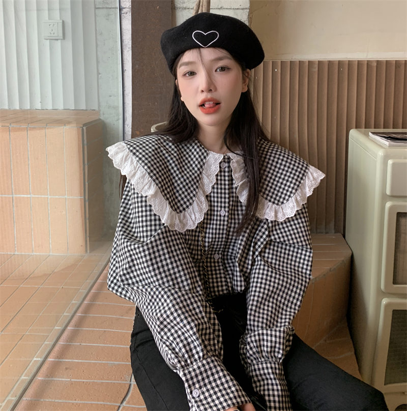 พร้อมส่ง 🦷🧠 Tarata tops เสื้อแขนยาวแต่งระบายน่ารัก (IN36614)